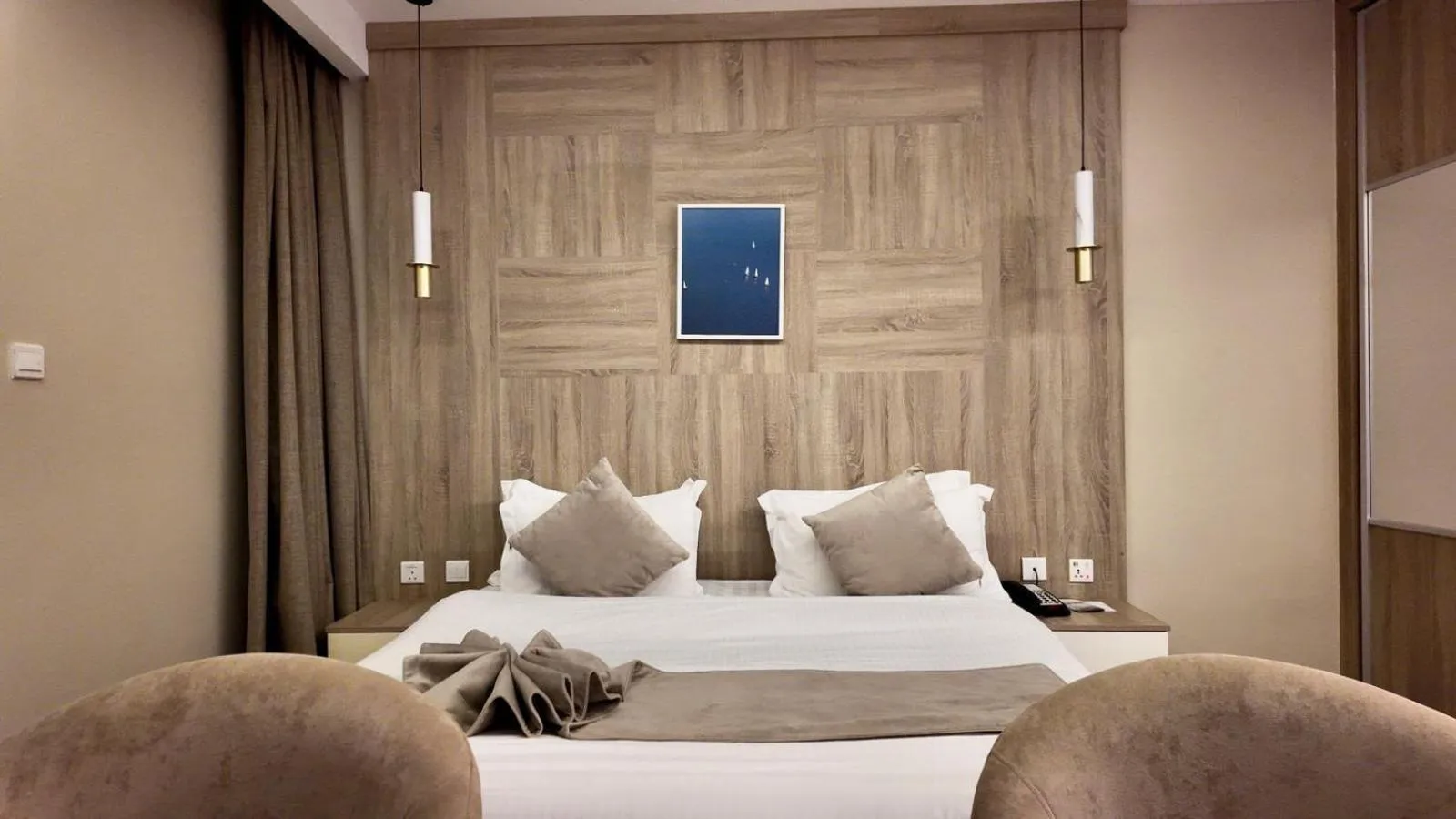Bed in Twins Boutique Hotel
