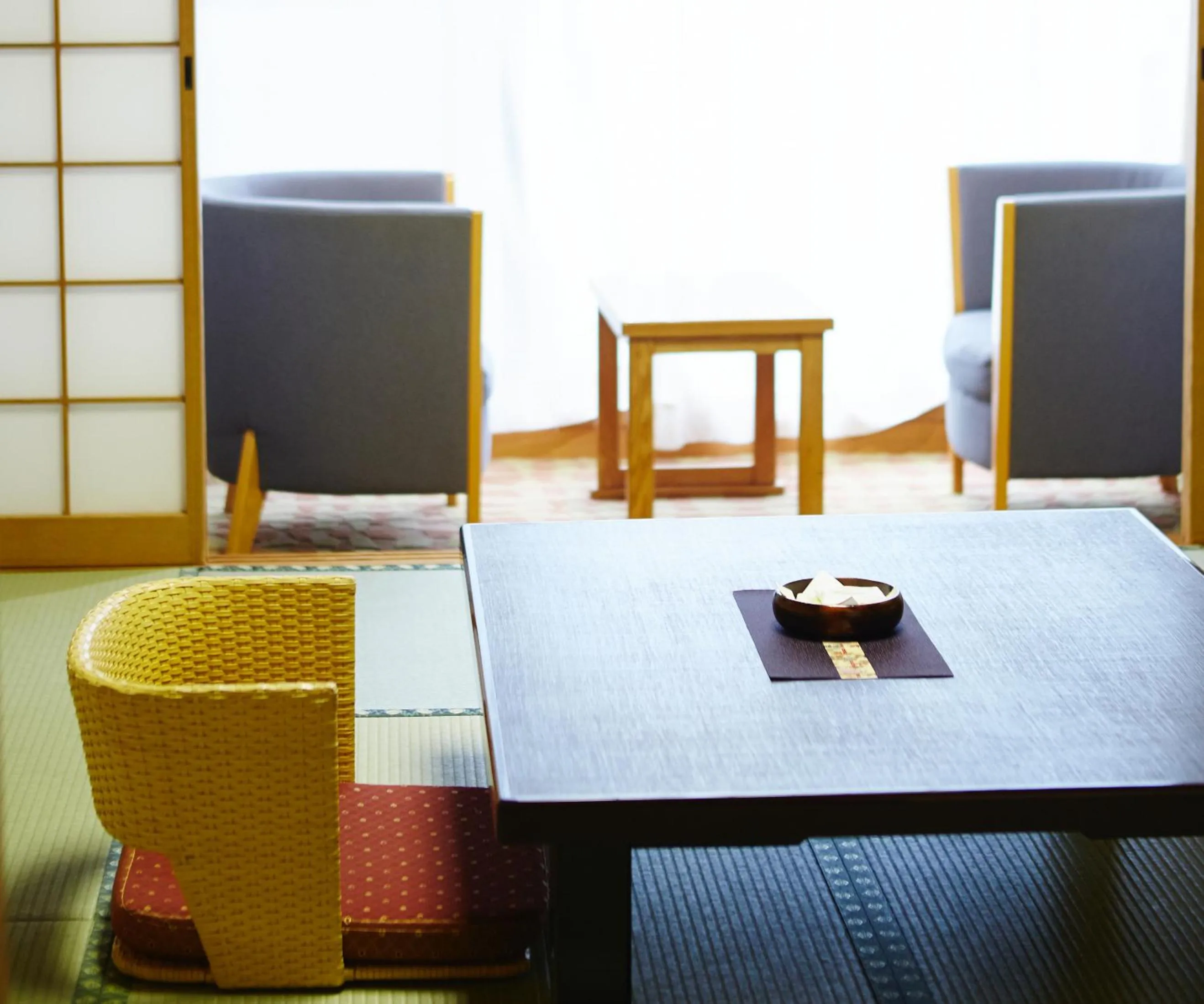 Seating area in Kinugawa Onsen Hotel