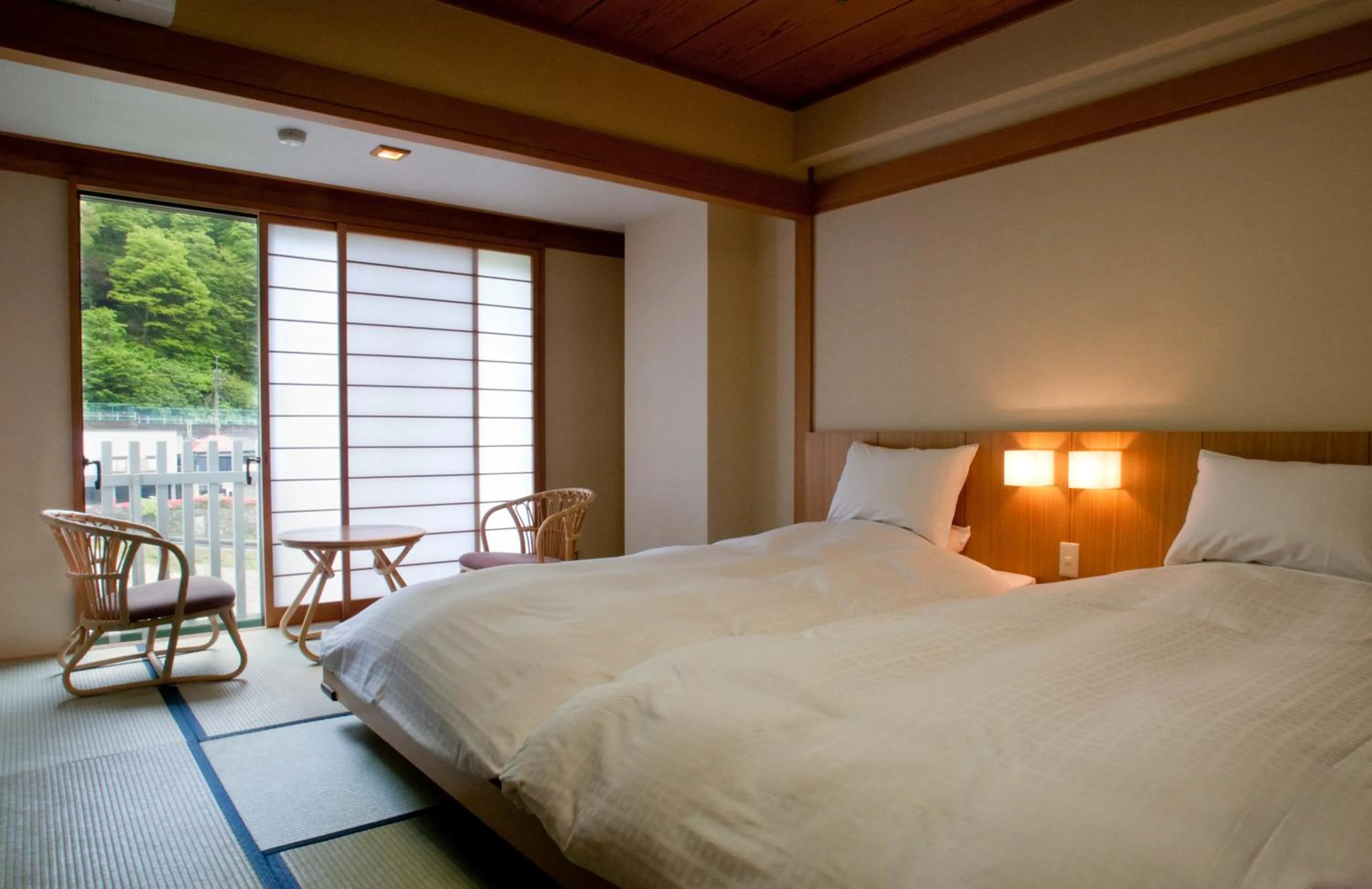 Bedroom, Bed in Kinugawa Onsen Hotel
