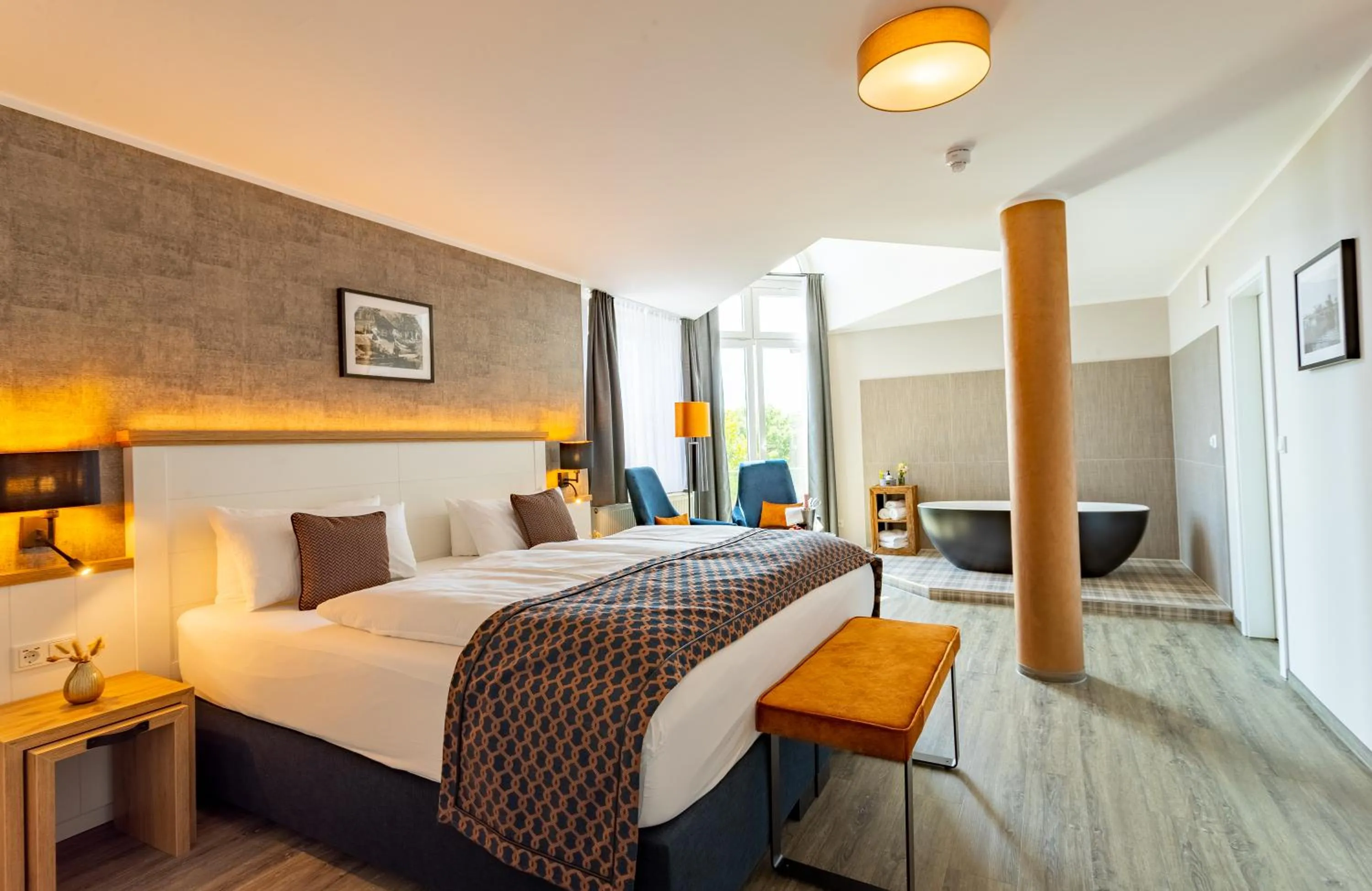 Bedroom, Bed in Christinenhof & Spa - Wellnesshotel am Rande des Spreewalds