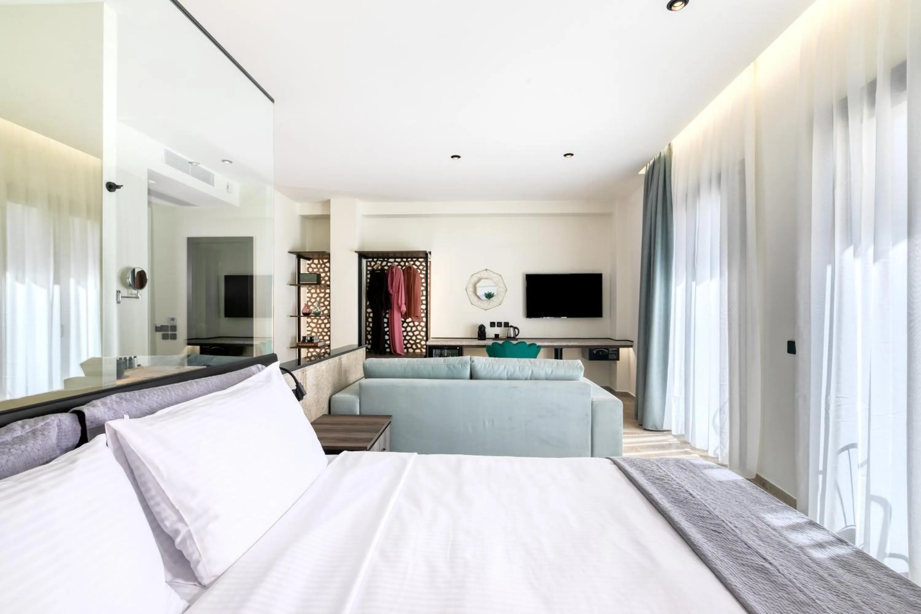 Bed in Athens Ivy Suites