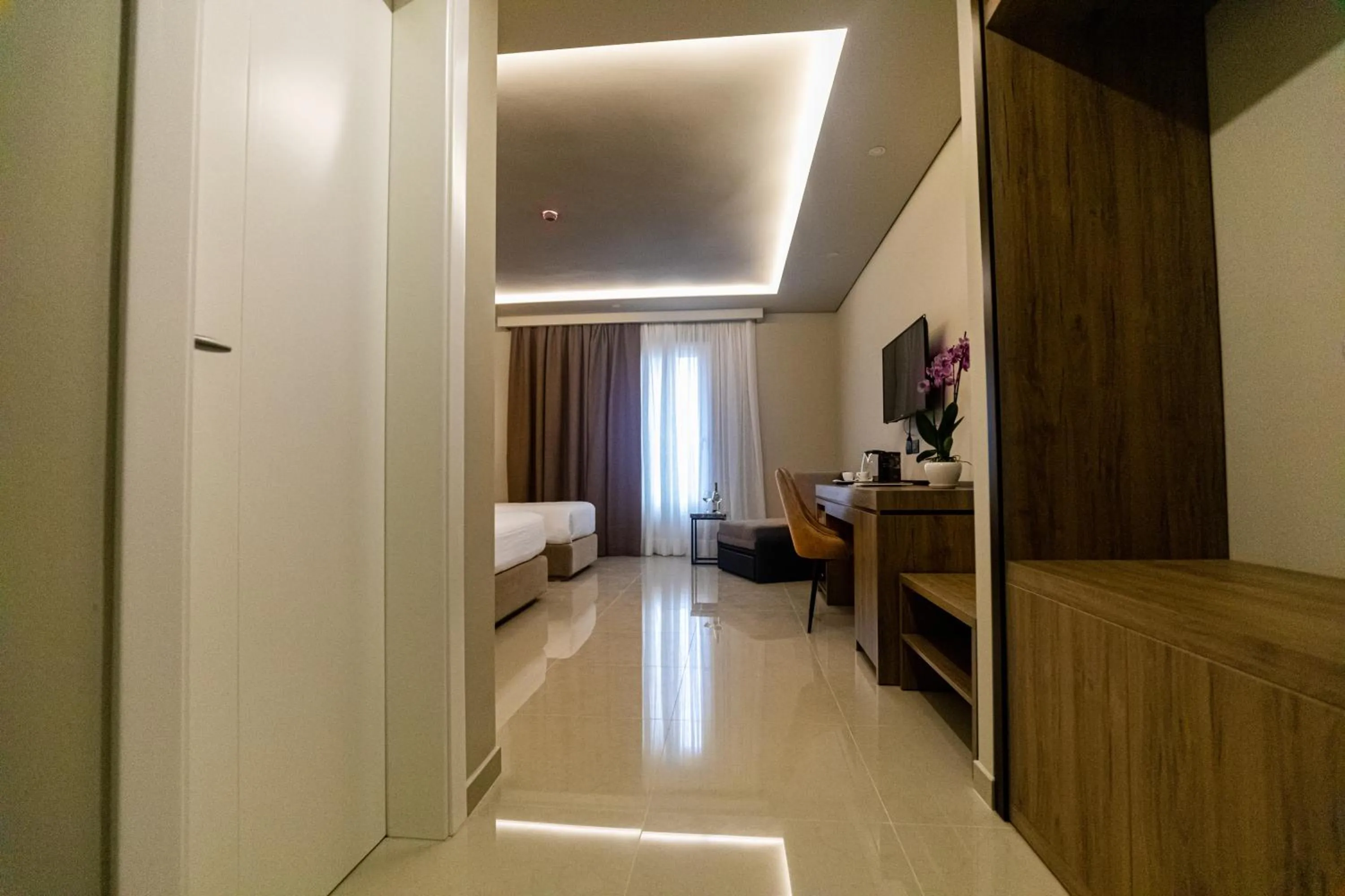 View (from property/room), Bed in Kraal Hotel Vlore