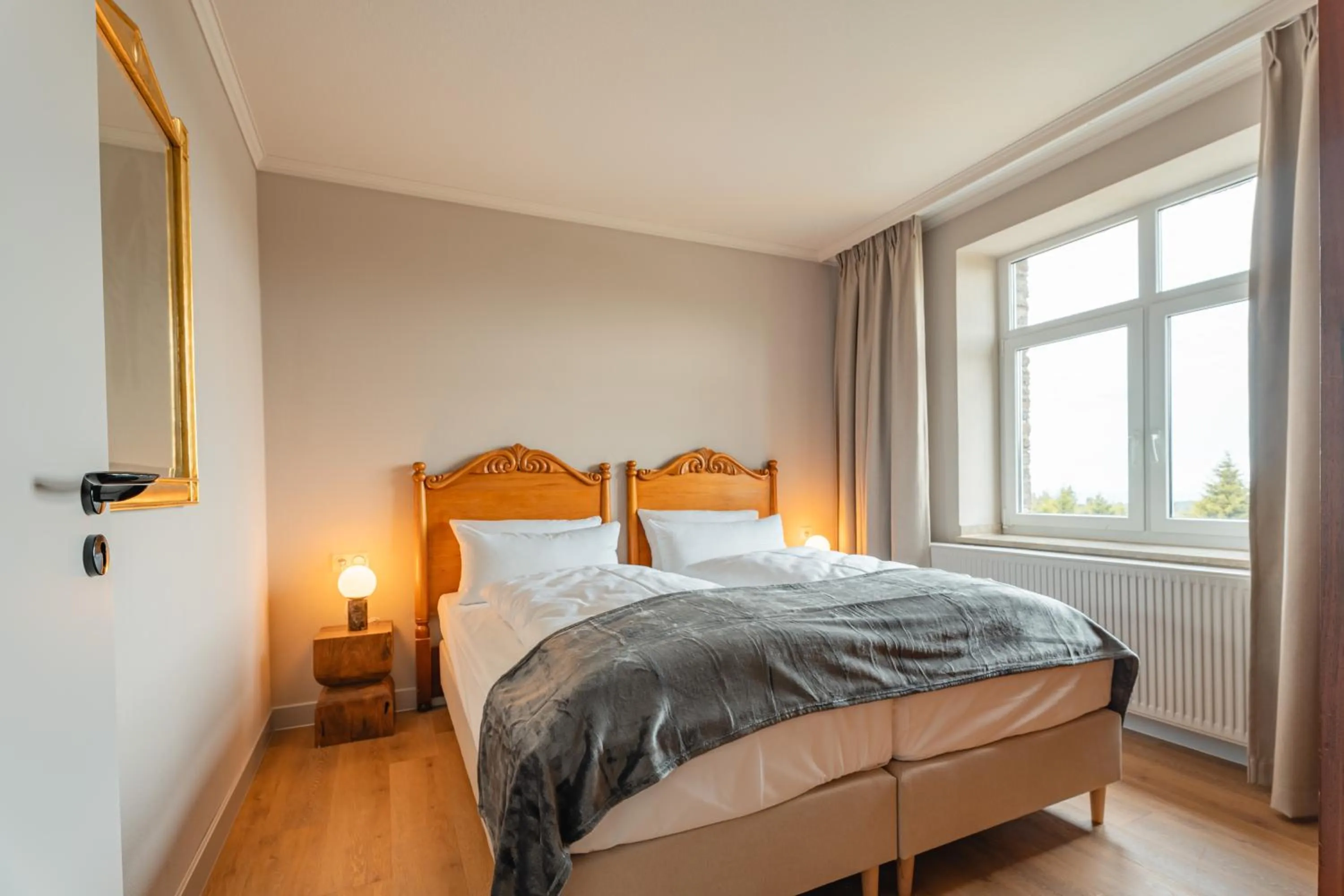 Bedroom, Bed in Naturhotel Sachsenbaude Oberwiesenthal - Indoor-Pool & Outdoor-Whirlpool