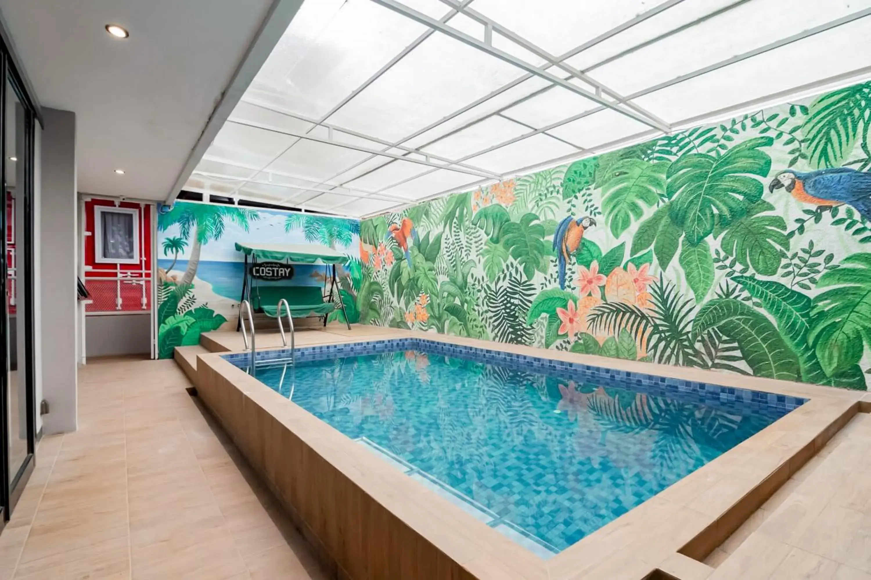 Swimming pool in RedDoorz Plus near Lembang Park & Zoo Swimming pool in RedDoorz Plus near Lembang Park & Zoo