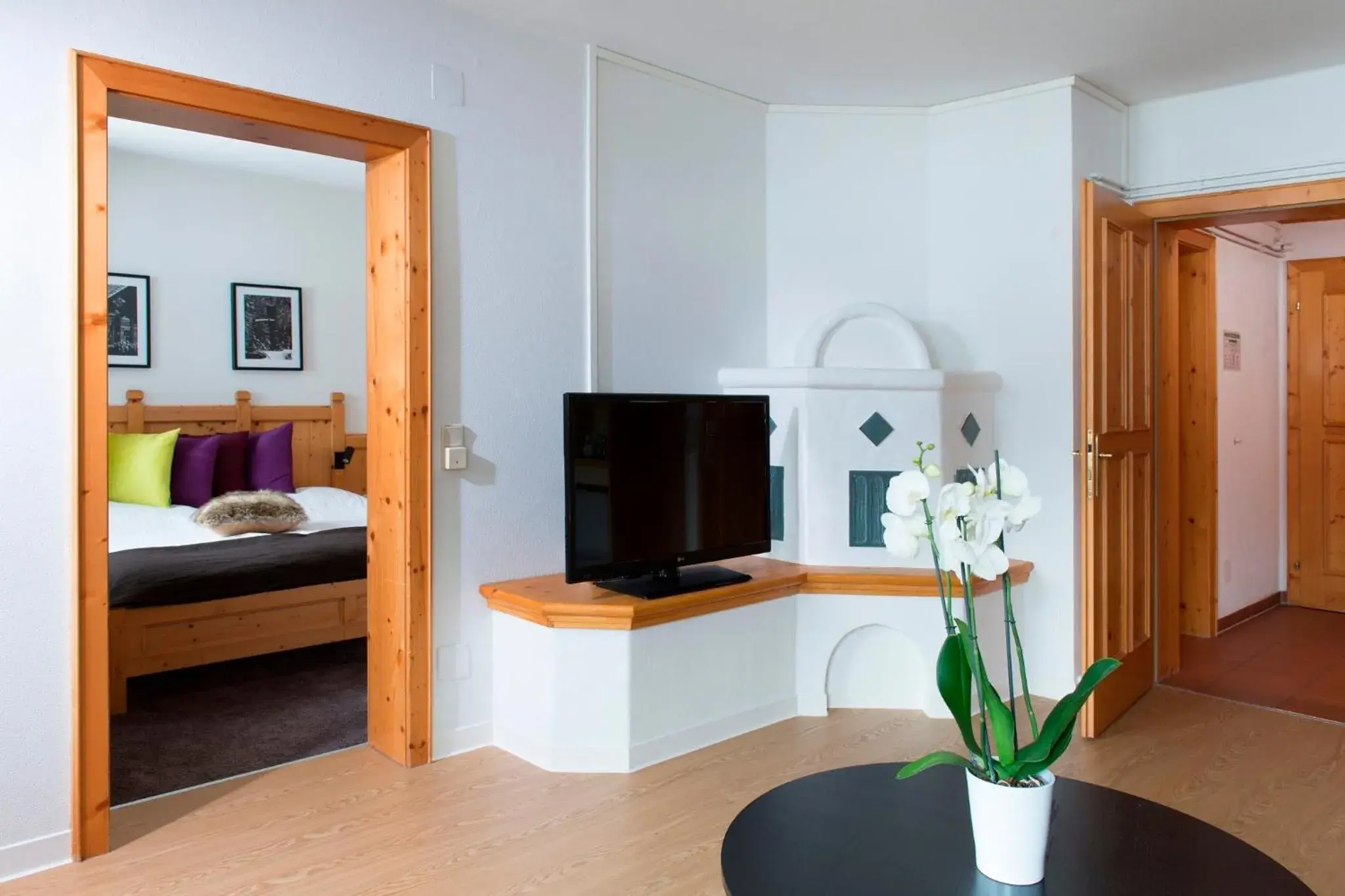 Bed in Hotel Goldried Bed in Hotel Goldried