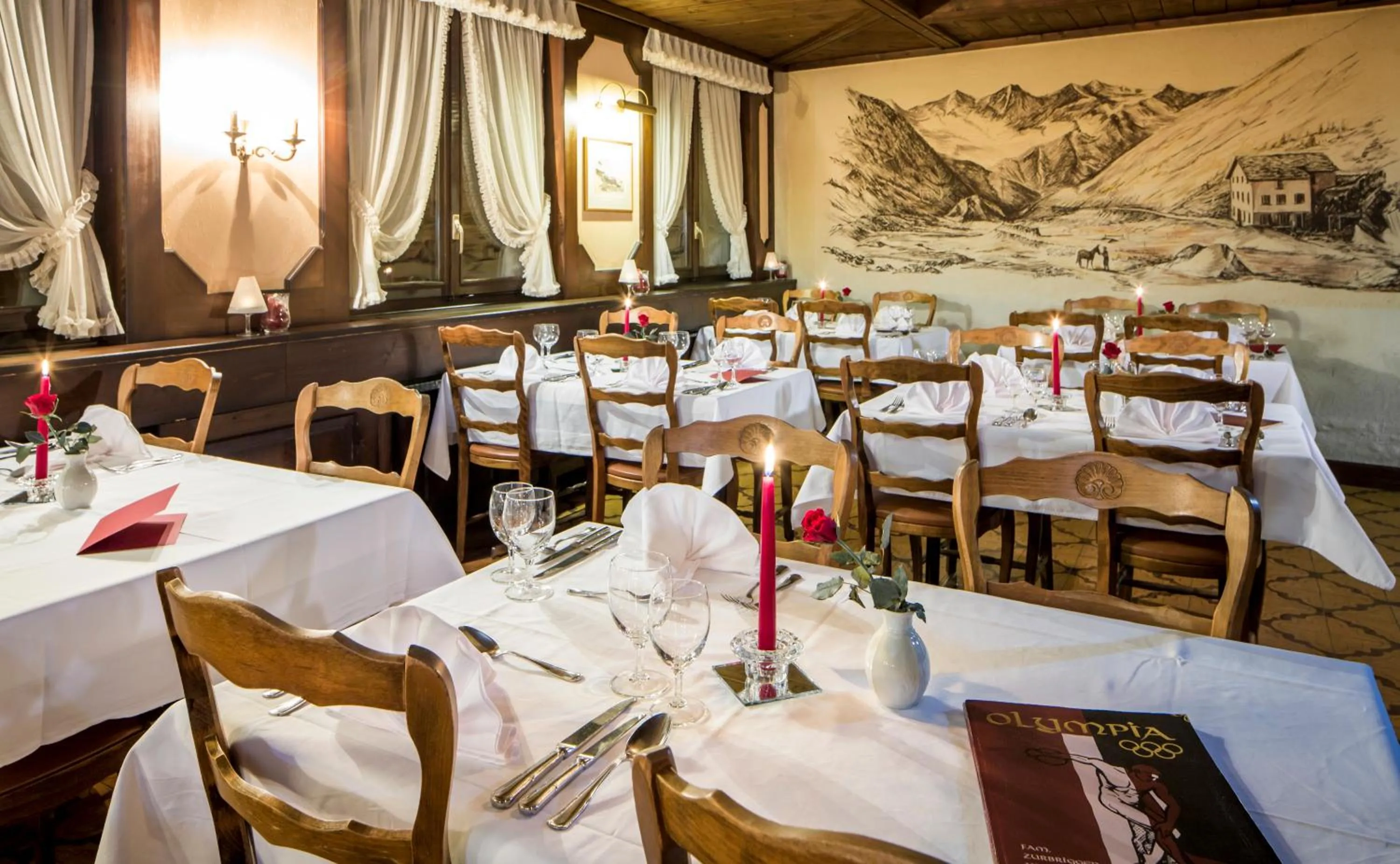 Dining area in Hotel Olympia