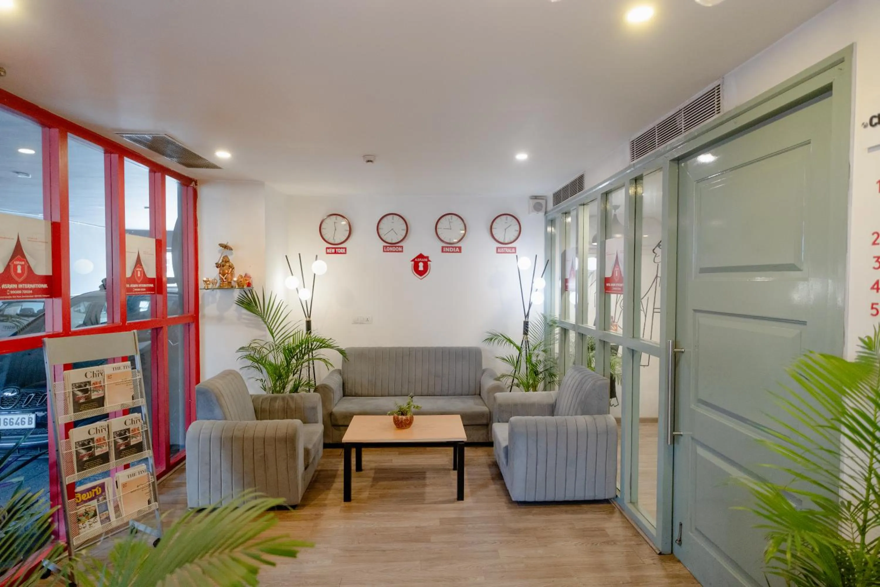 Seating area in Hotel Asrani International