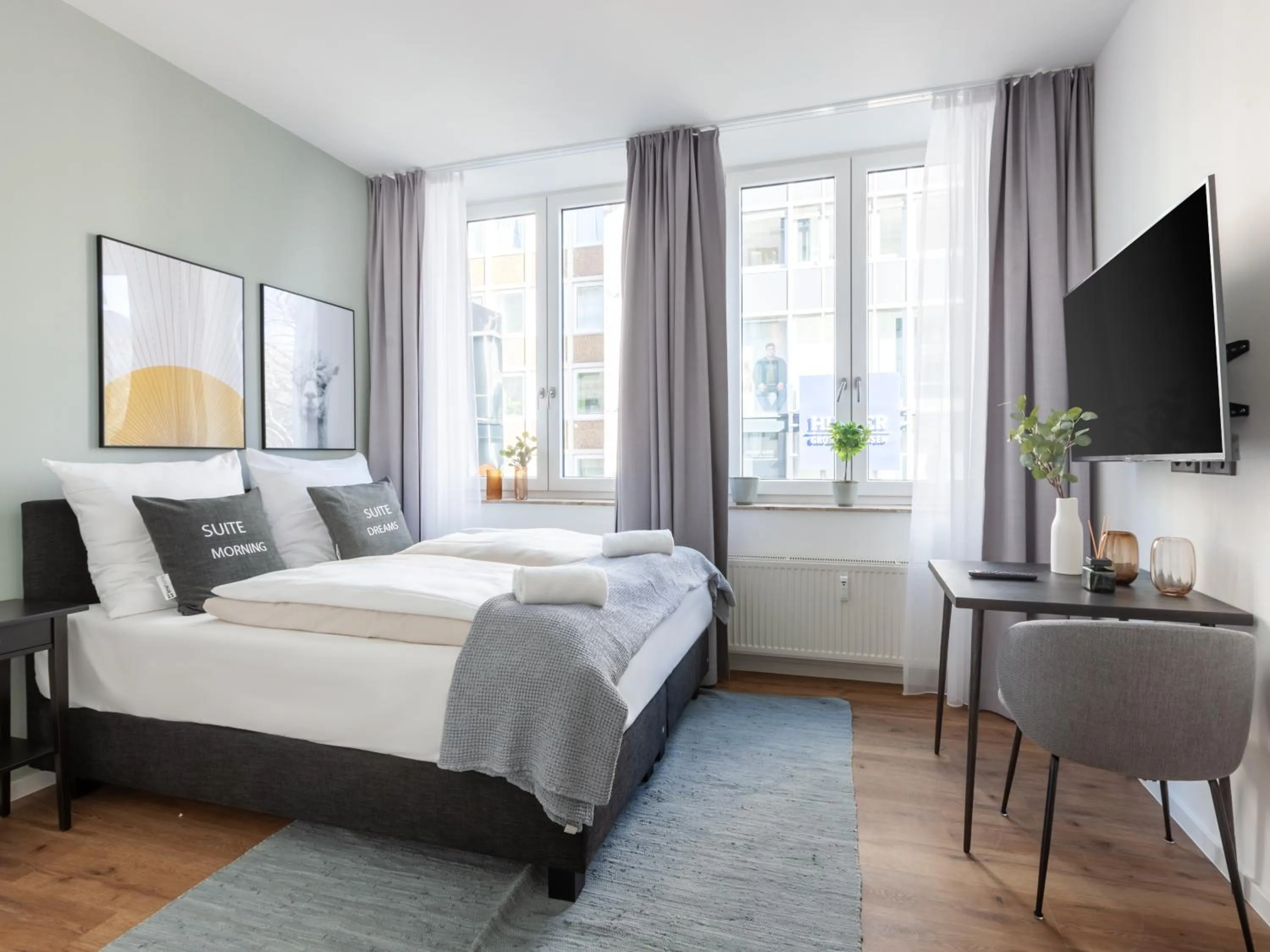 Bed in Limehome Bremen Hutfilterstraße