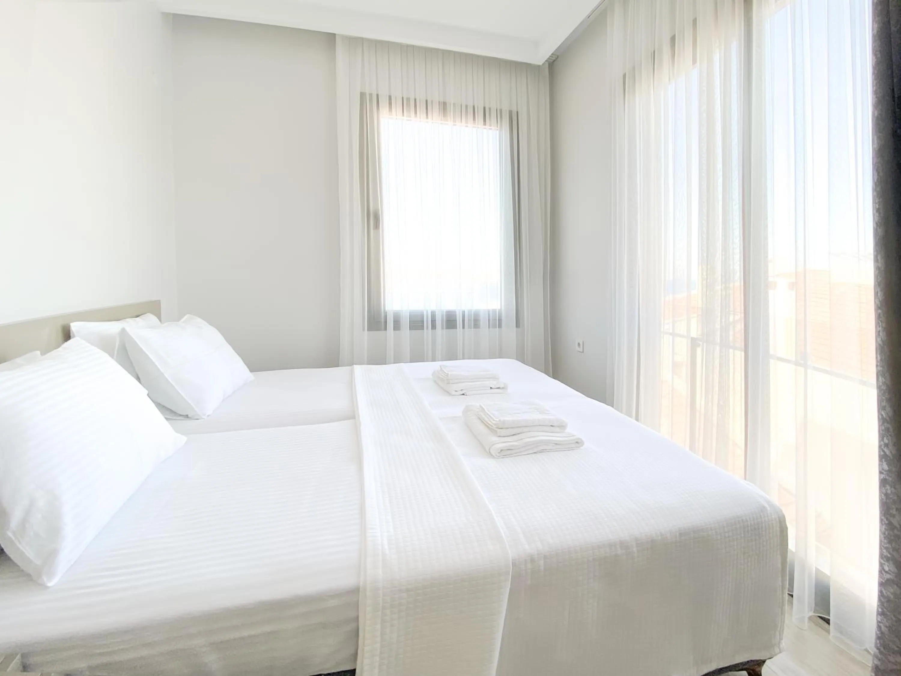 Bed in Azize Palas Apart Otel