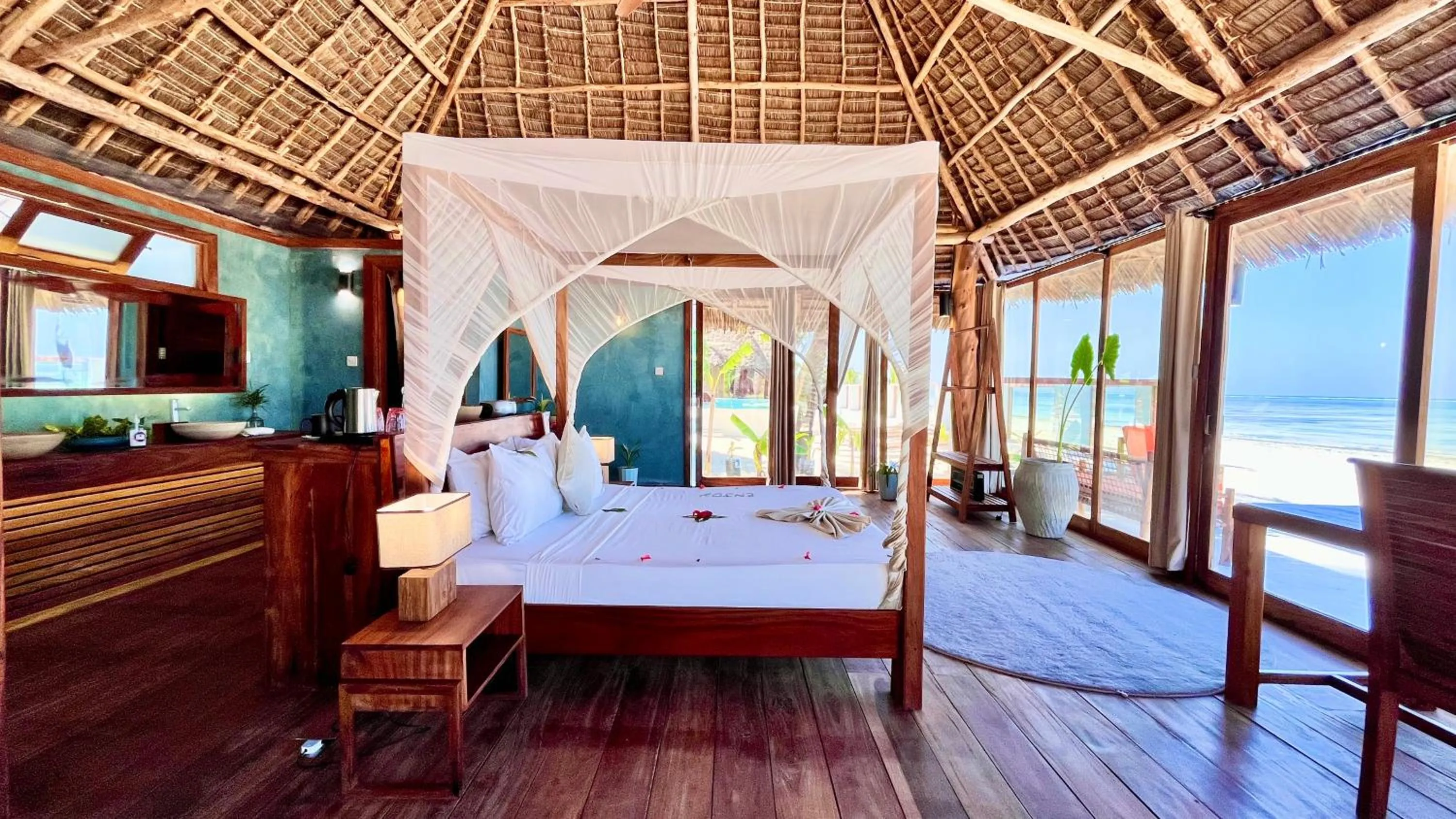 Bed in TIKI Beach Club & Resort