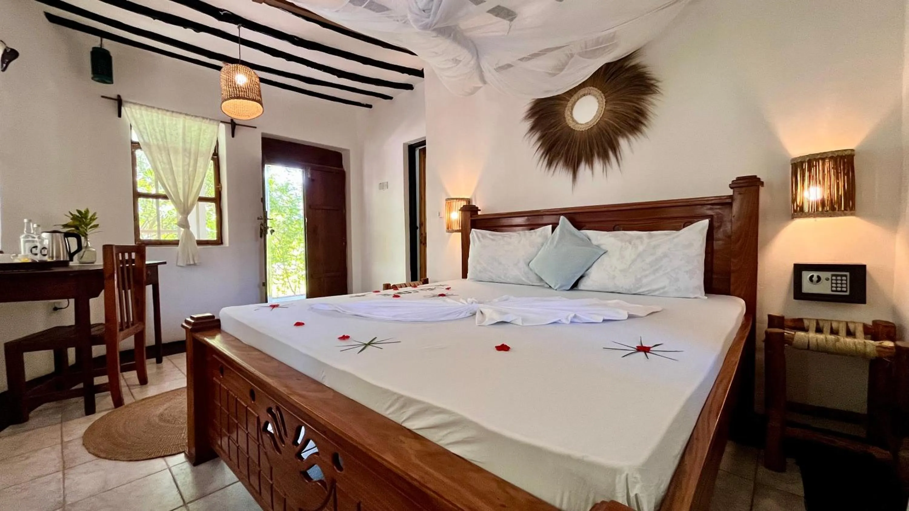 Bed in TIKI Beach Club & Resort