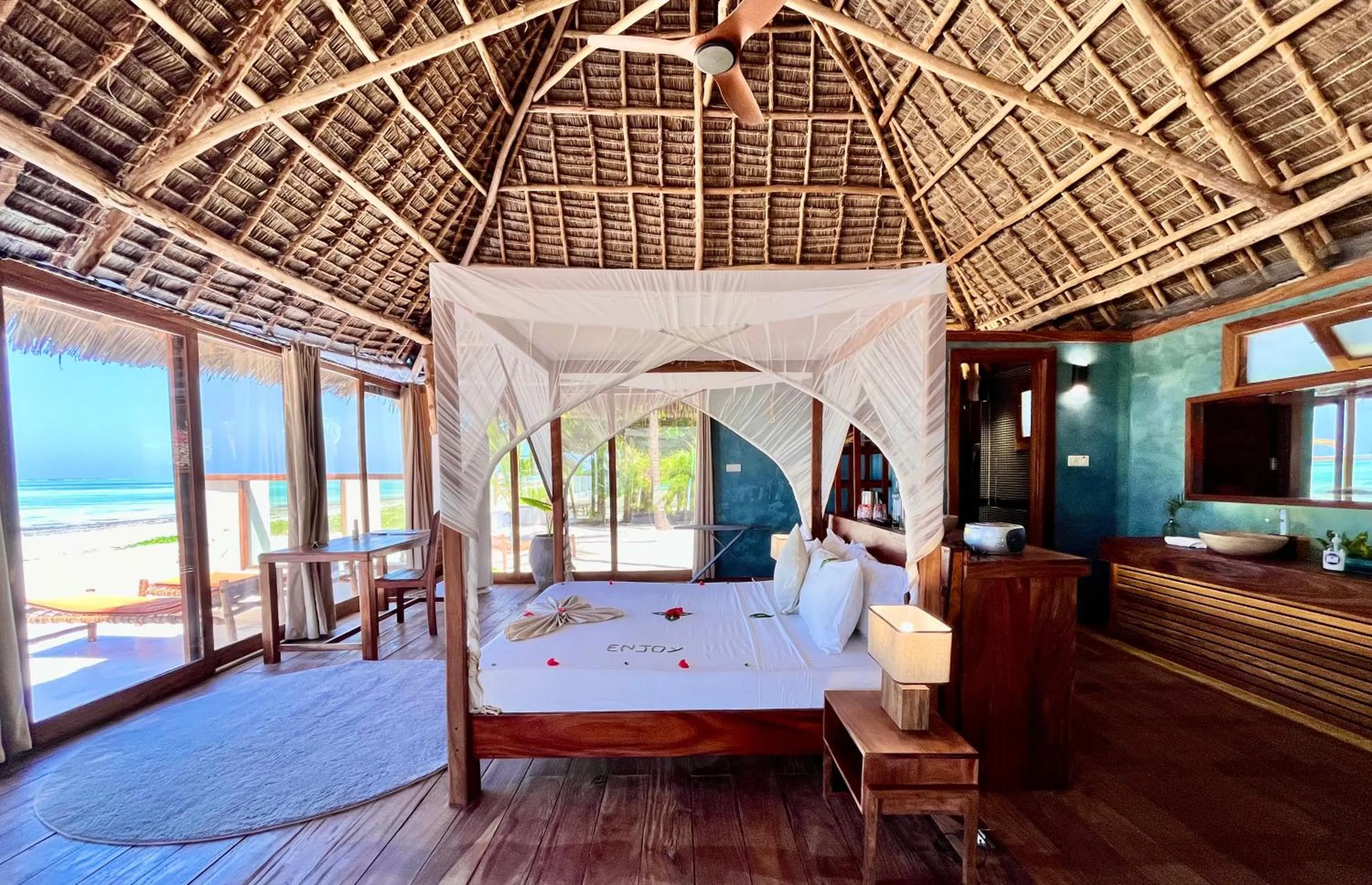 Bed in TIKI Beach Club & Resort