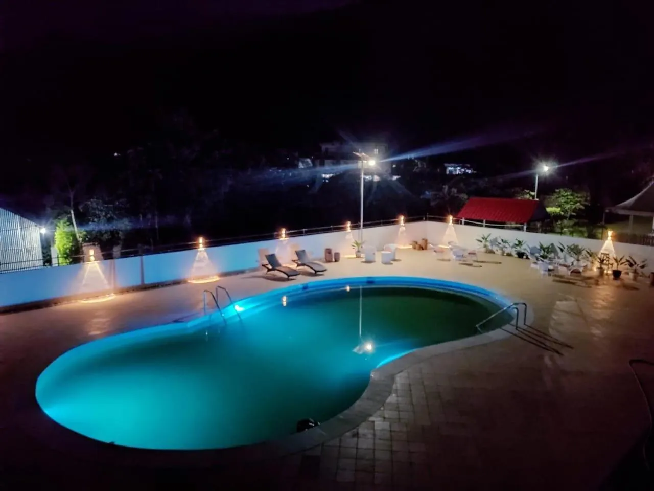 Swimming pool in Shalom Farmhouse by the hillside