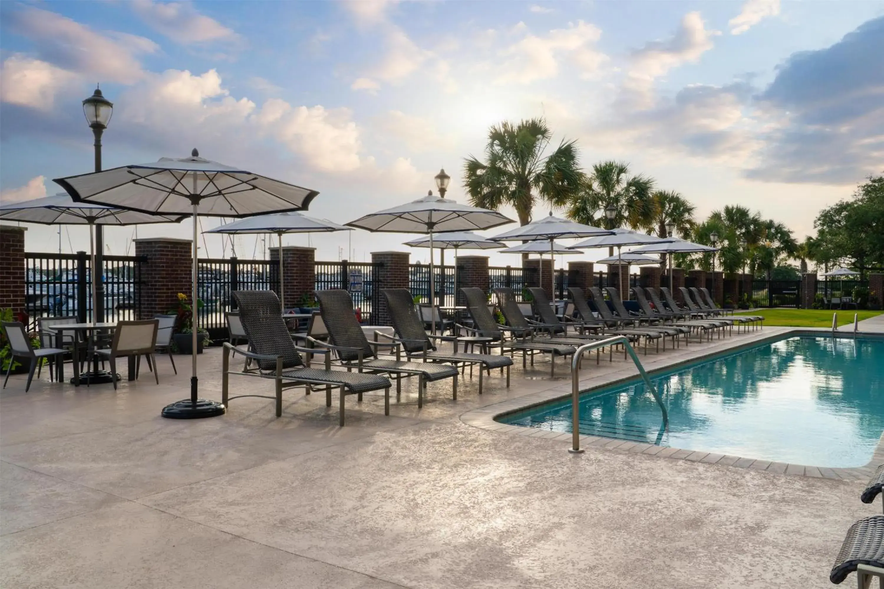 Pool view in Hilton Garden Inn Charleston Waterfront/Downtown Pool view in Hilton Garden Inn Charleston Waterfront/Downtown