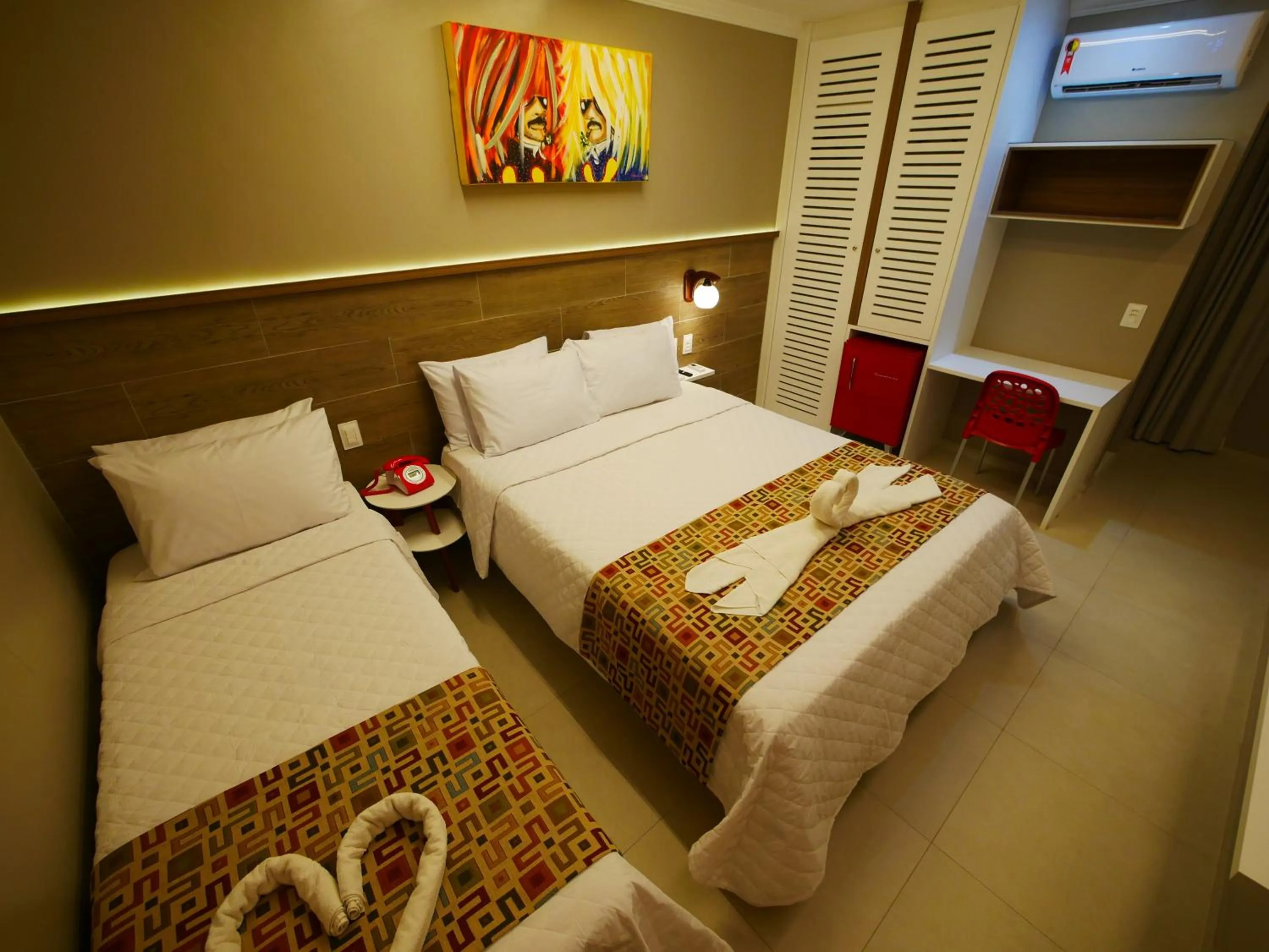 Bed in Pousada Recanto dos Corais