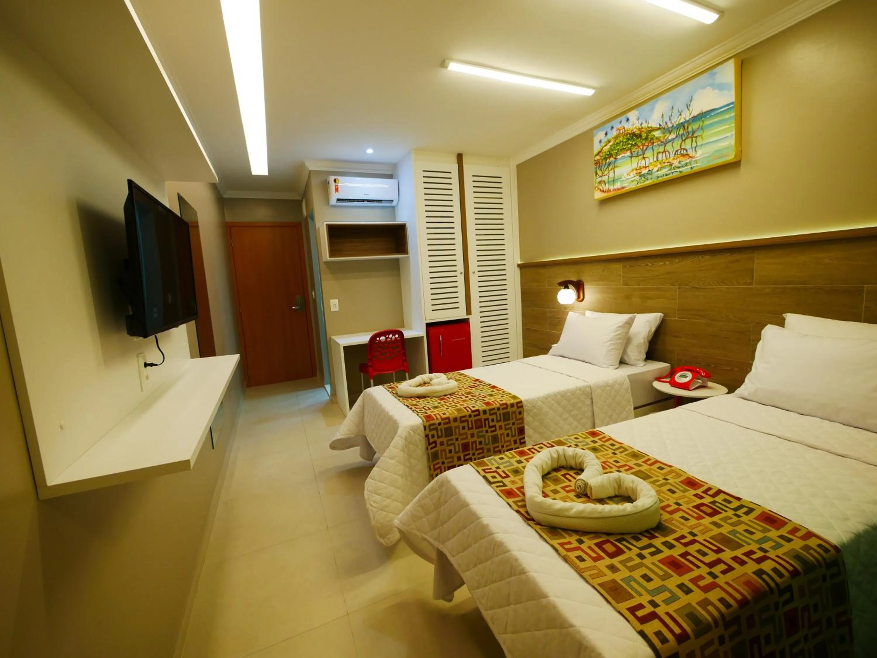 Bed in Pousada Recanto dos Corais