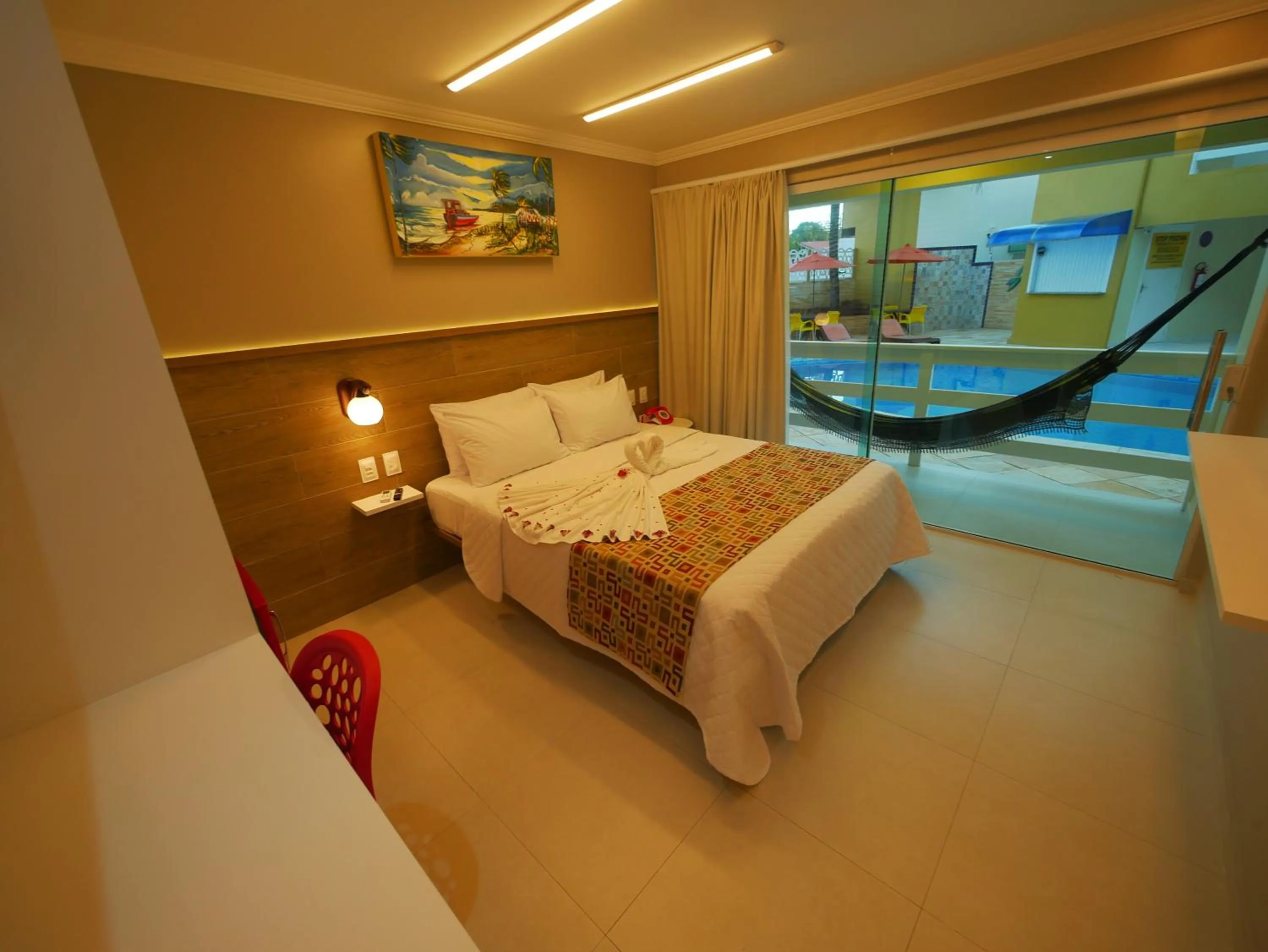 Bed in Pousada Recanto dos Corais