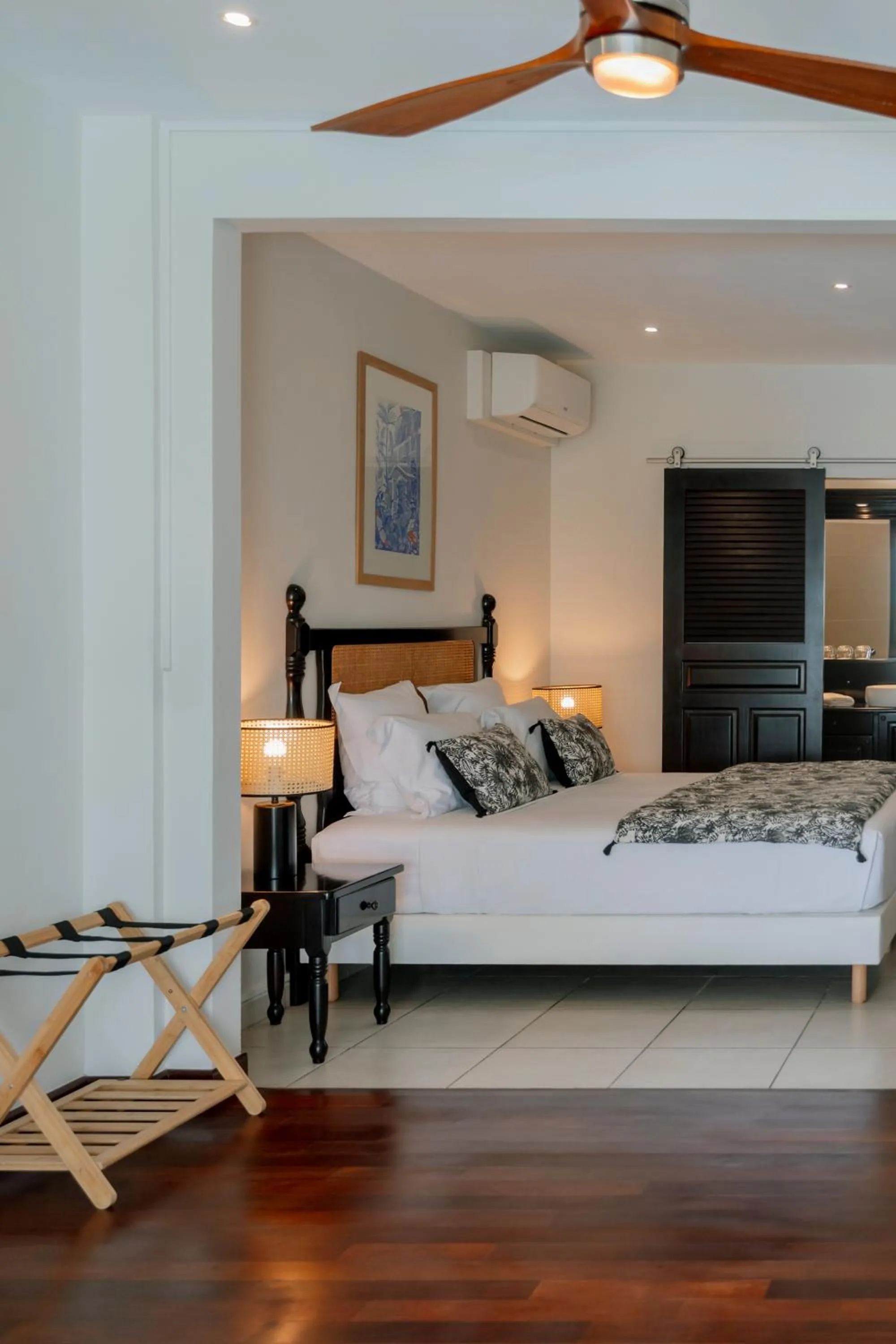 Bed in Hôtel Amaudo