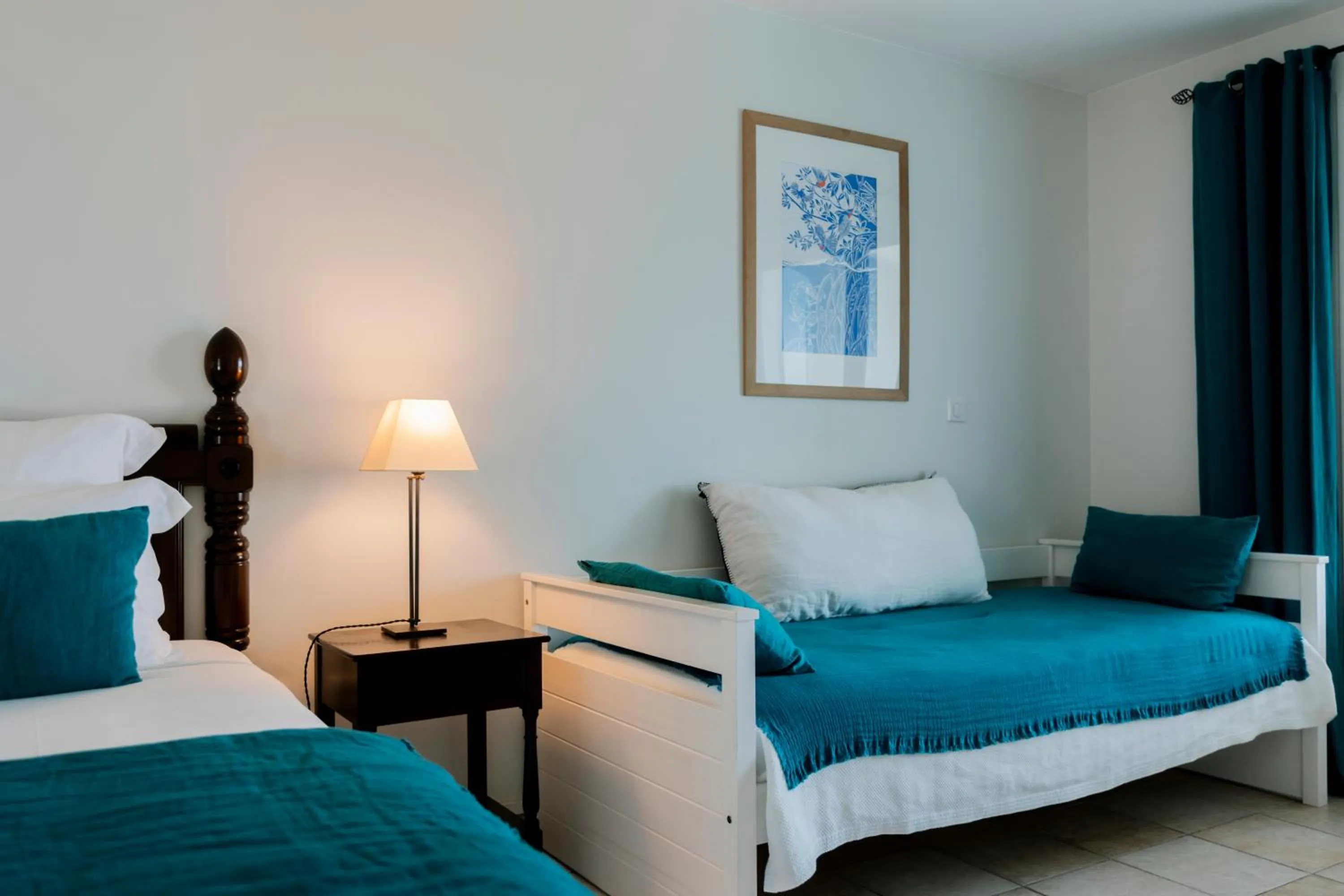 Bed in Hôtel Amaudo