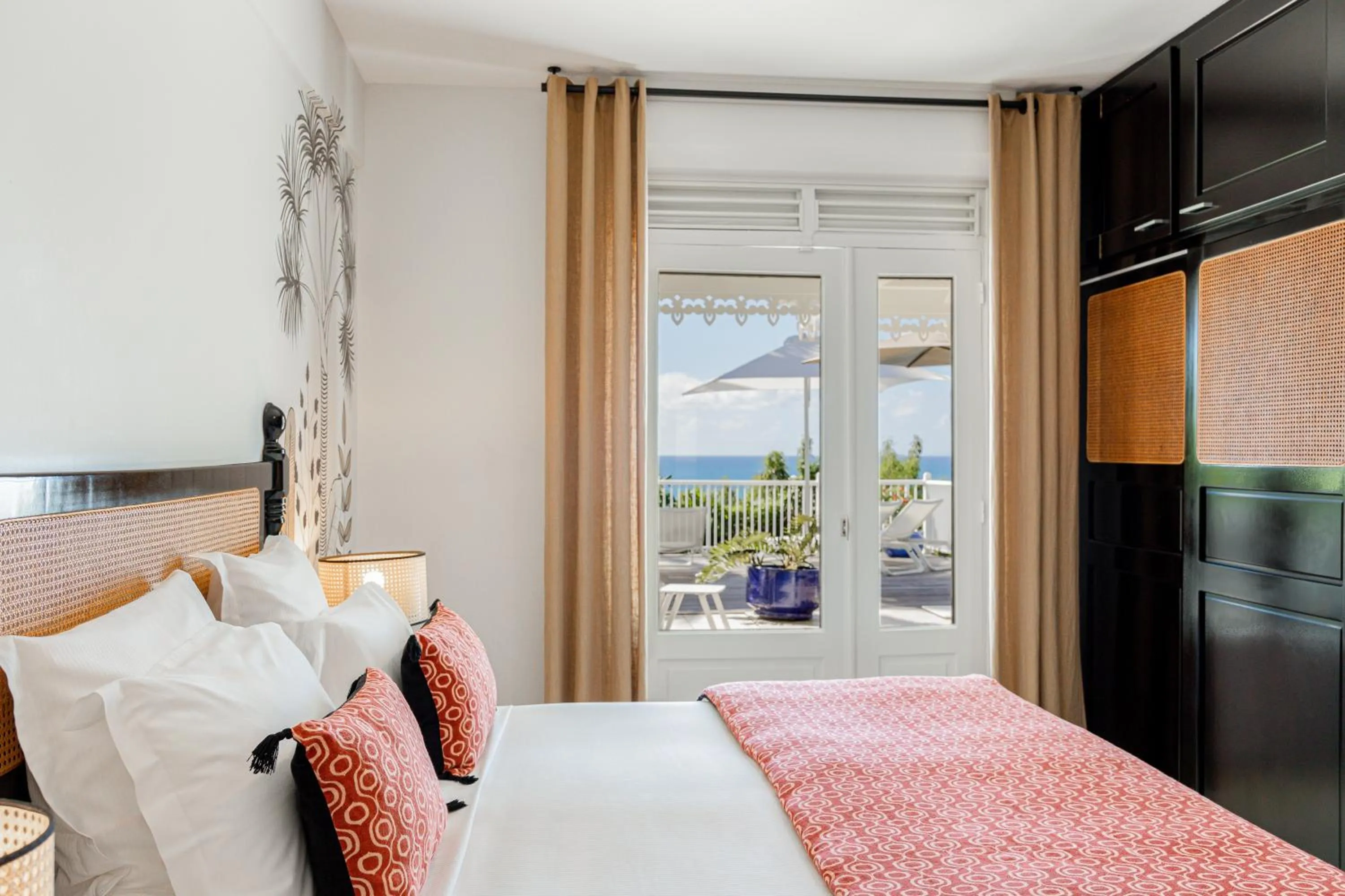 Bed in Hôtel Amaudo