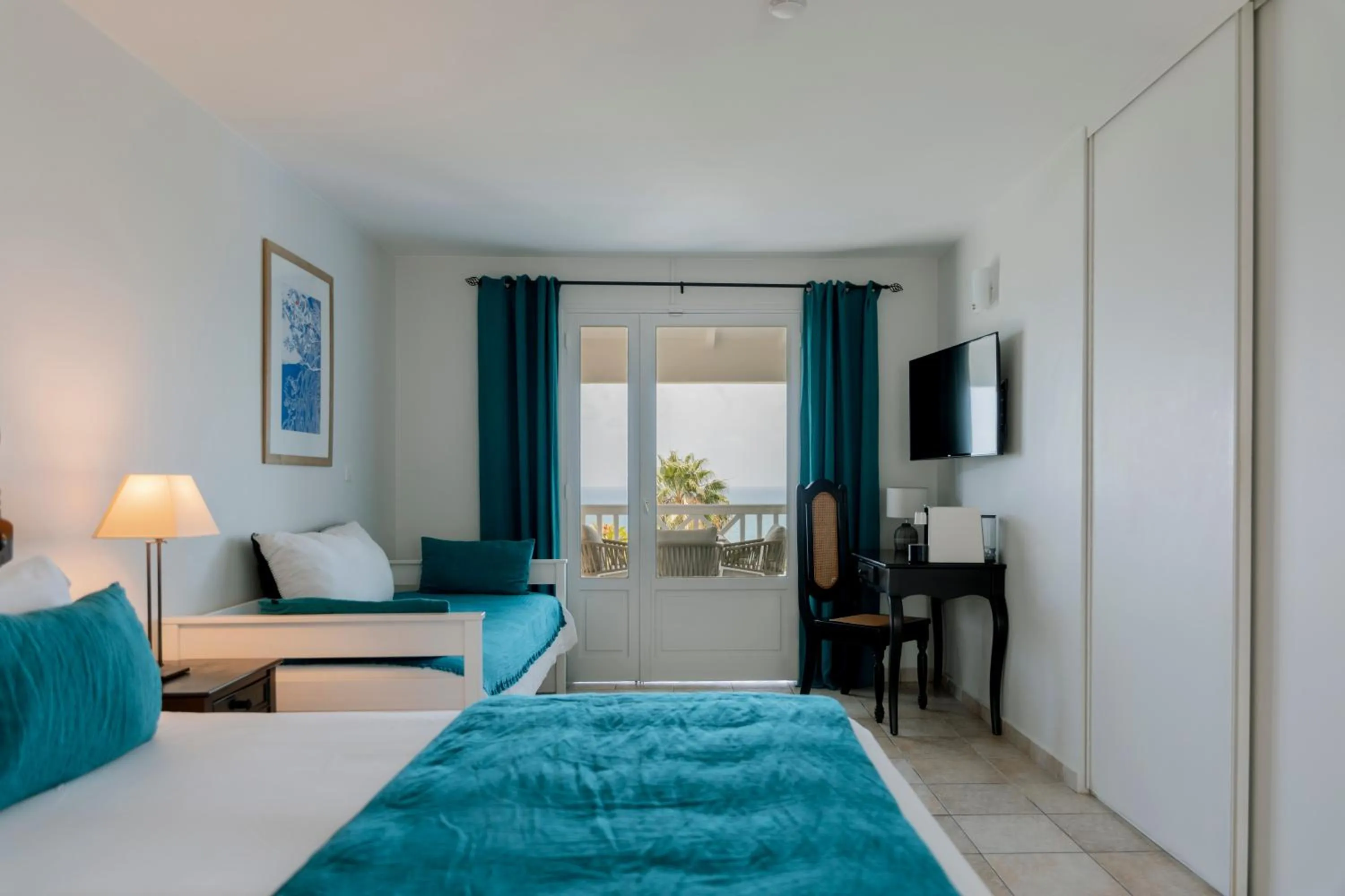 Bed in Hôtel Amaudo