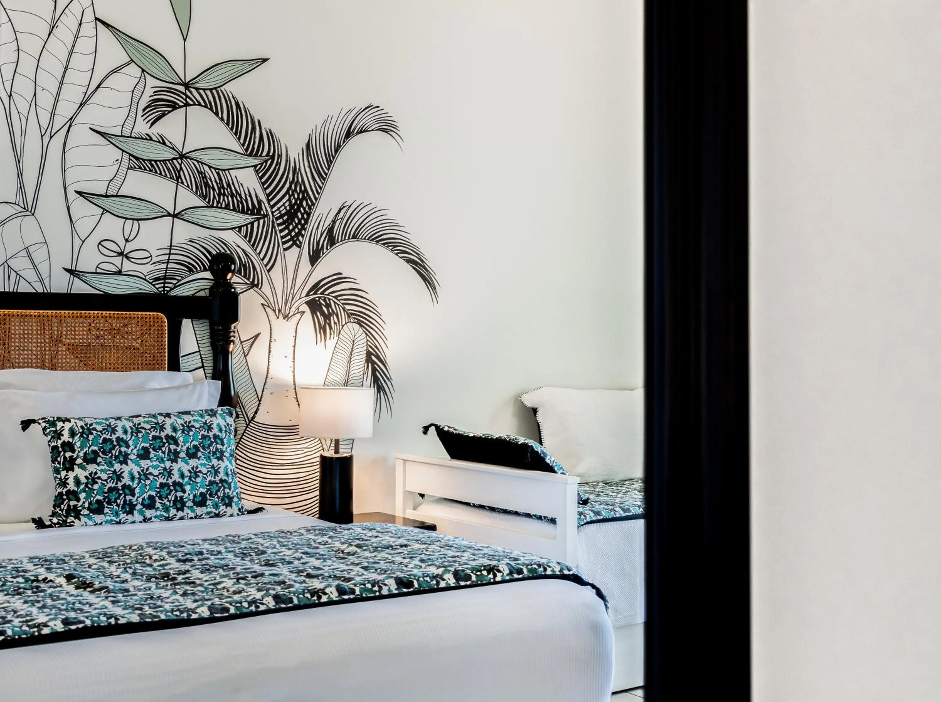 Bed in Hôtel Amaudo