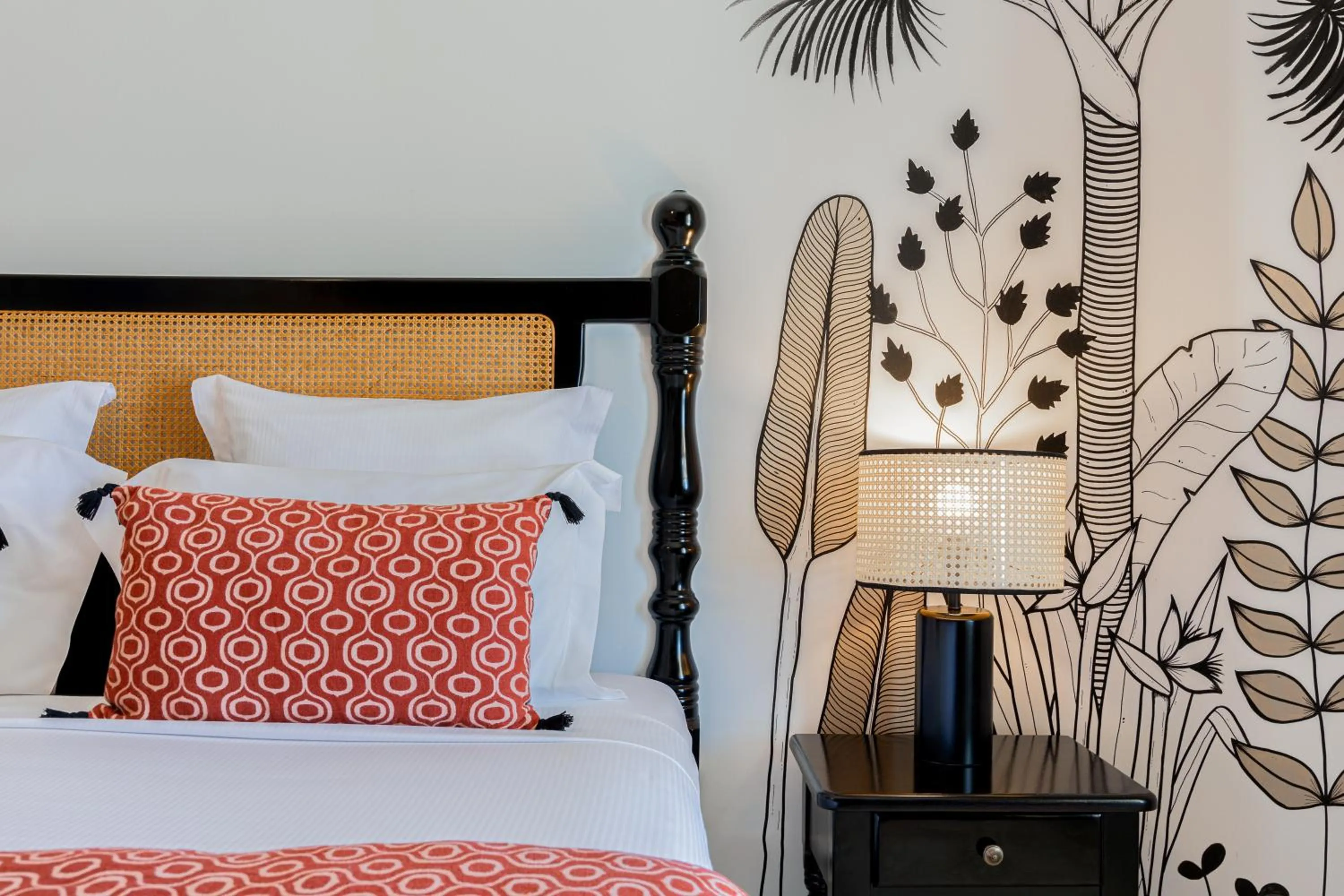 Bed in Hôtel Amaudo