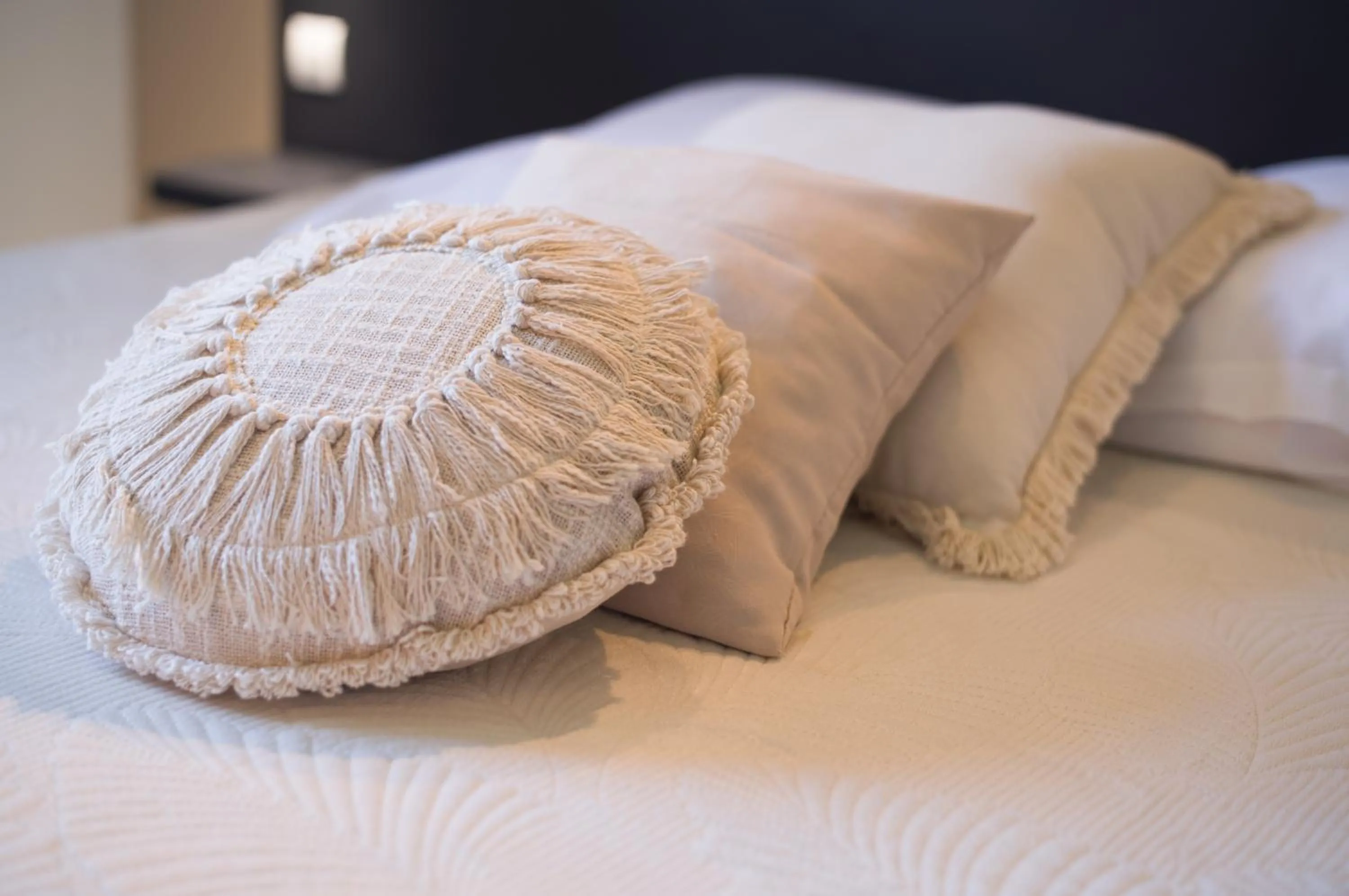 Decorative detail, Bed in Hôtel - Restaurant U Santu Petru