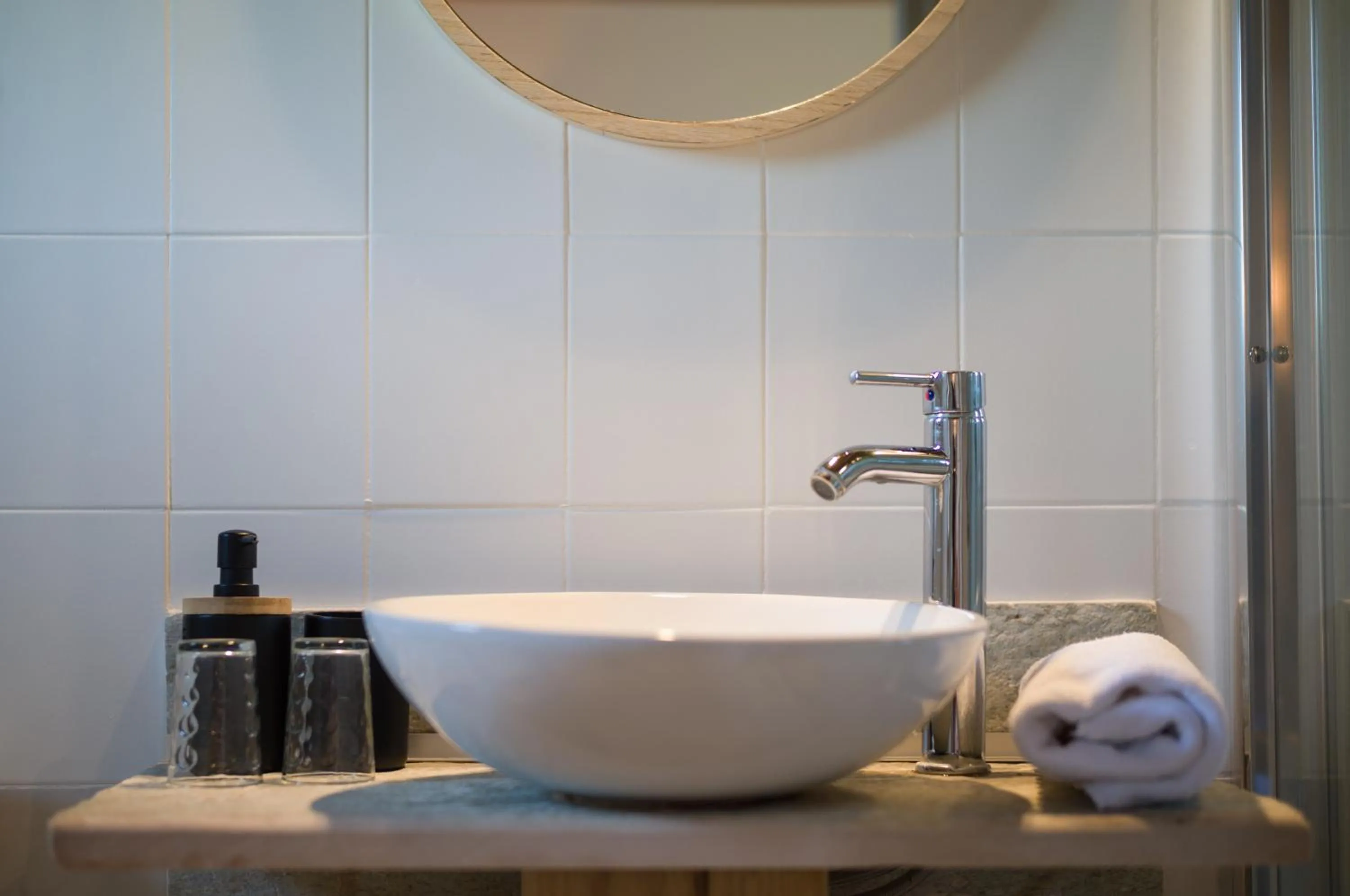 Bathroom in Hôtel - Restaurant U Santu Petru