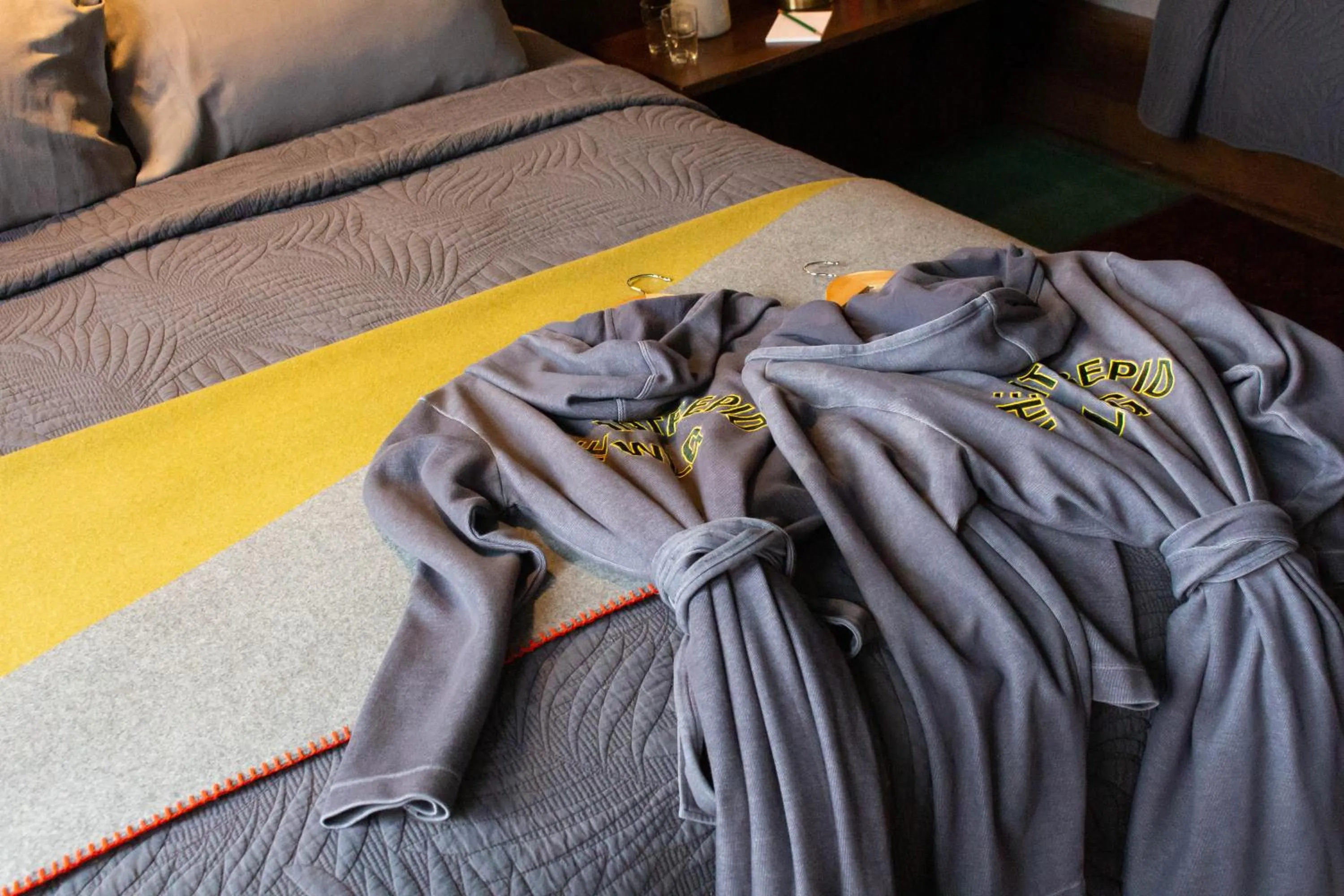 Bed in The Intrepid Hotel