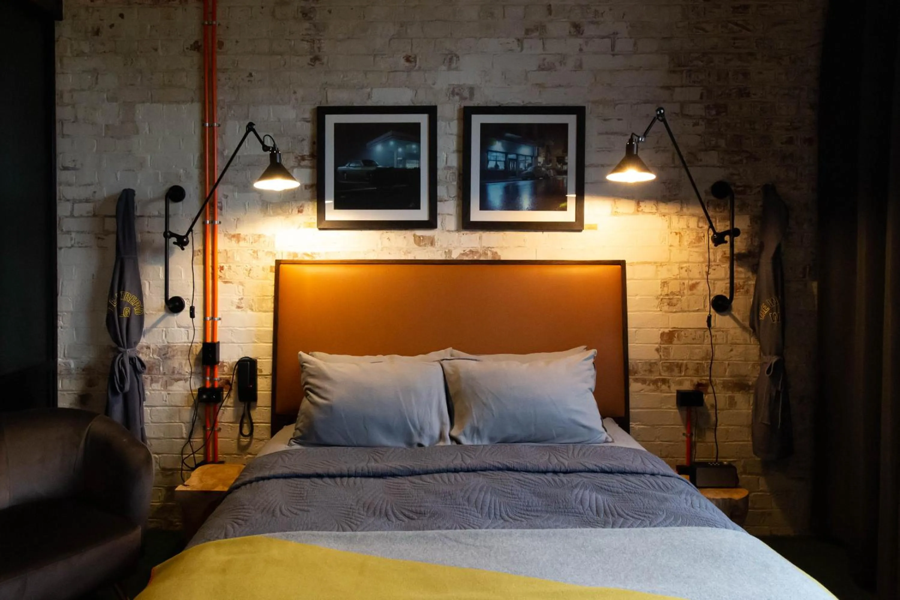 Bed in The Intrepid Hotel