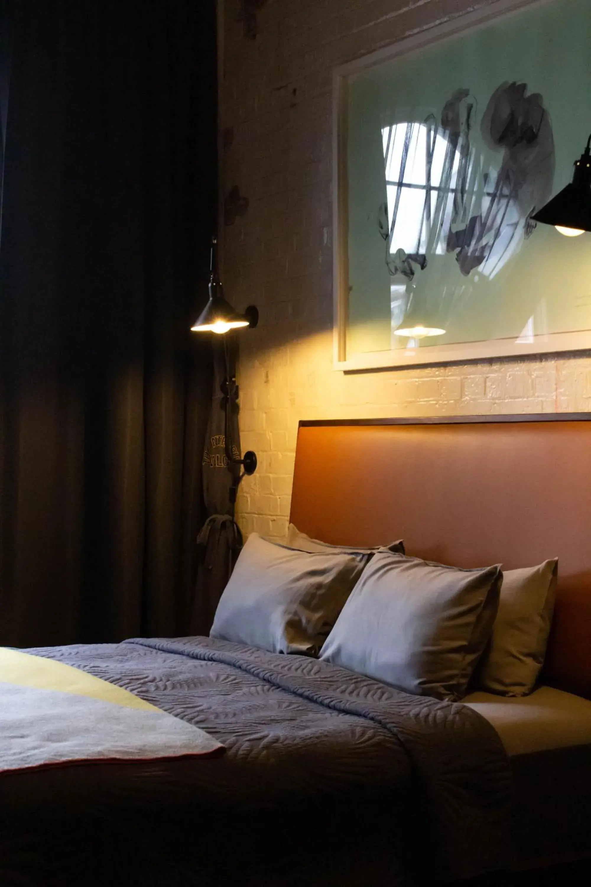 Bed in The Intrepid Hotel Bed in The Intrepid Hotel