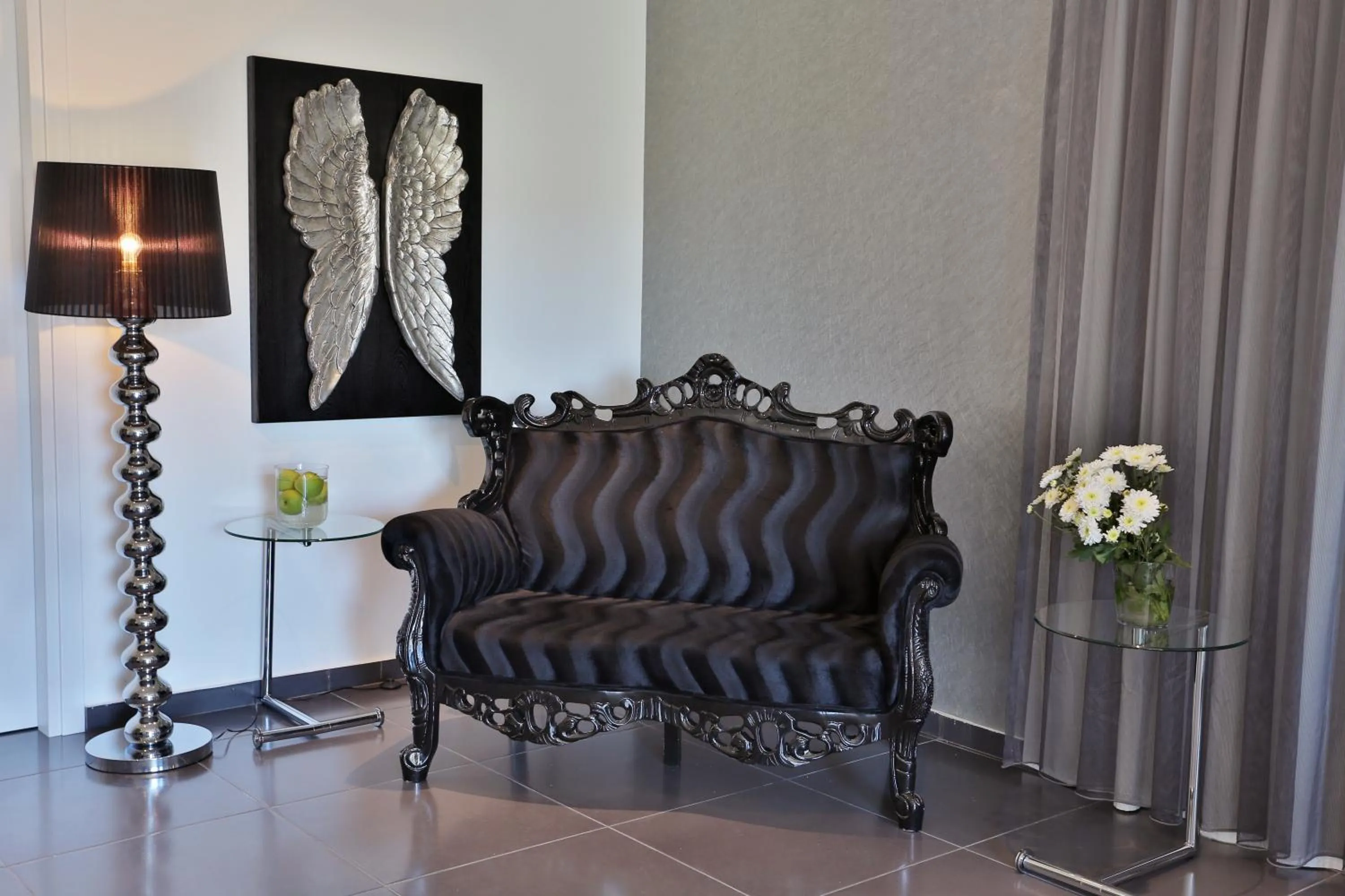 Seating area in Crystal Hotel