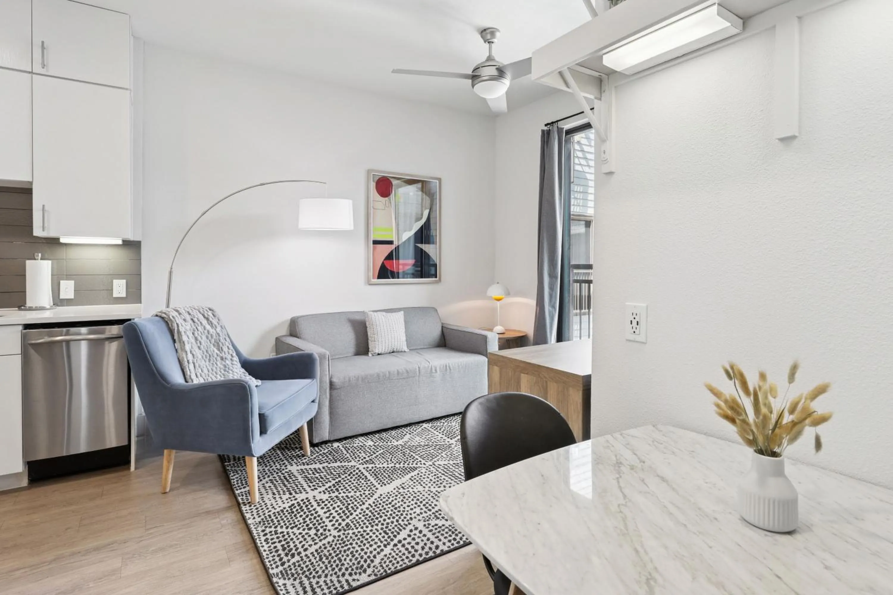 Living room in Sentral East Austin at 1630 E Sixth