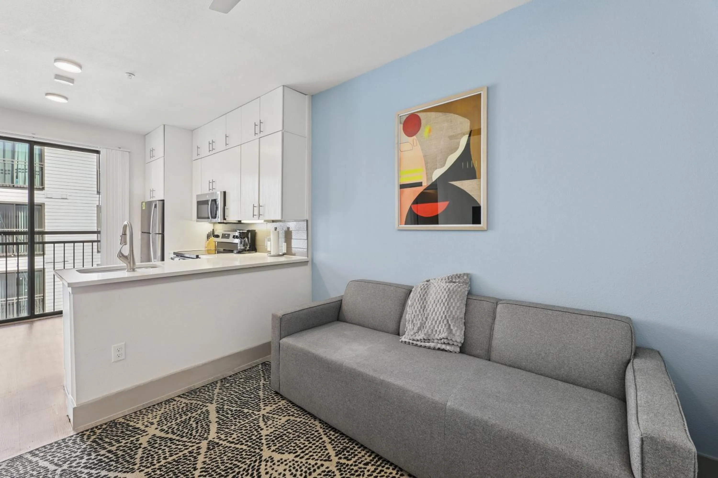 Living room in Sentral East Austin at 1630 E Sixth