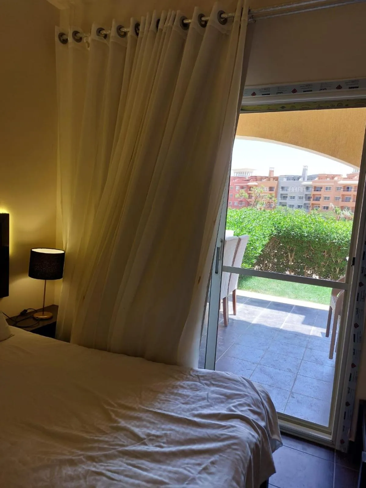 Bed in porto sharm 2 bed room and private garden-pool view