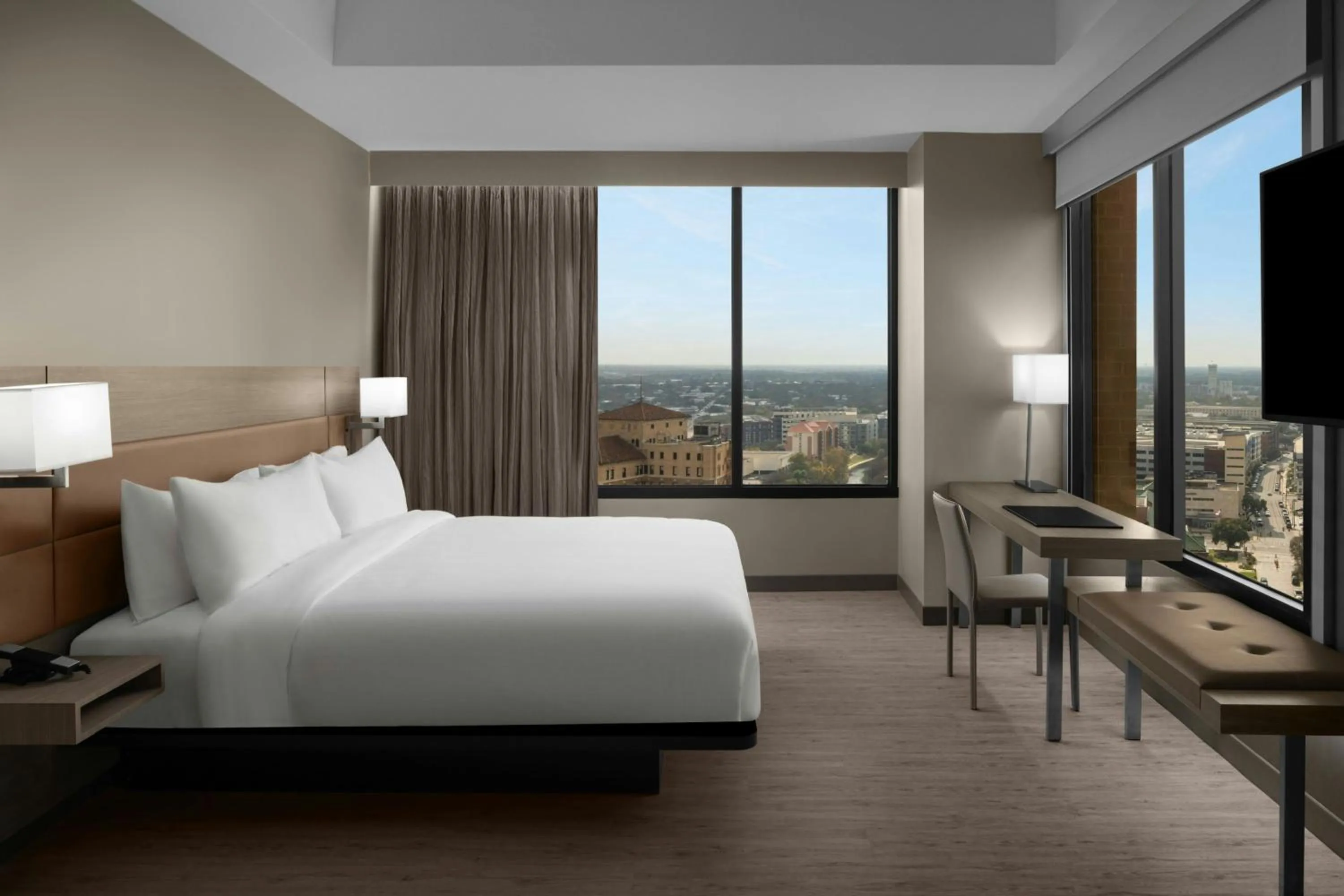 Photo of the whole room, Bed in AC Hotel by Marriott San Antonio Riverwalk