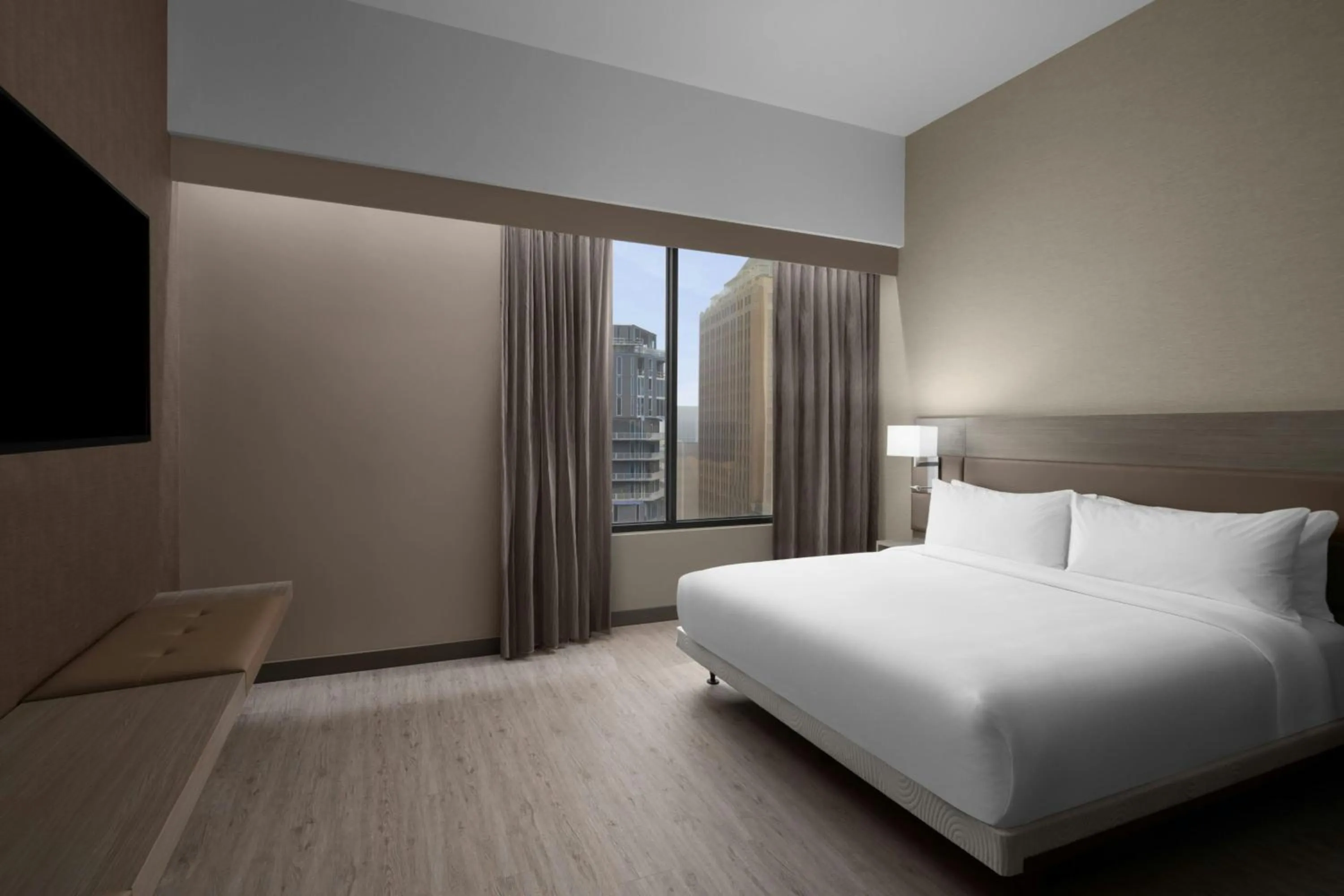 Photo of the whole room, Bed in AC Hotel by Marriott San Antonio Riverwalk