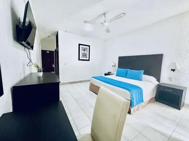 Bed in Hotel Posada del Mar Bed in Hotel Posada del Mar