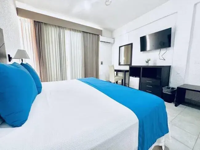 Bed in Hotel Posada del Mar Bed in Hotel Posada del Mar