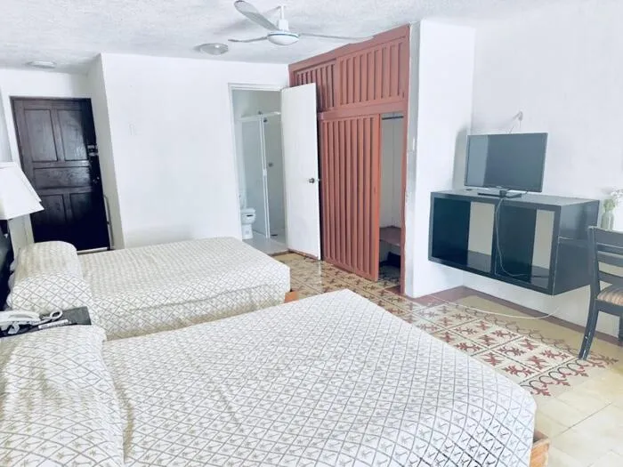 Bed in Hotel Posada del Mar