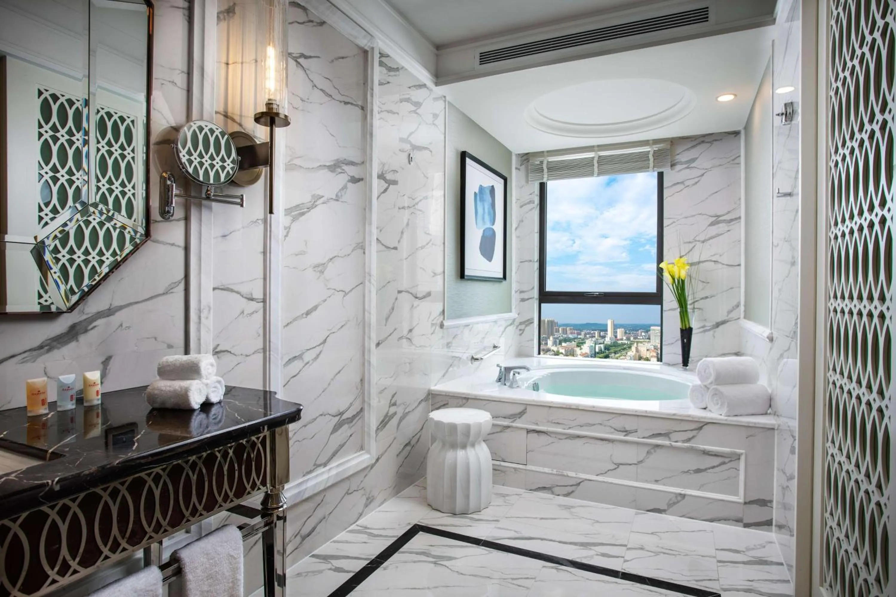 Bathroom in Ramada Plaza by Wyndham Wuhan Huangpi