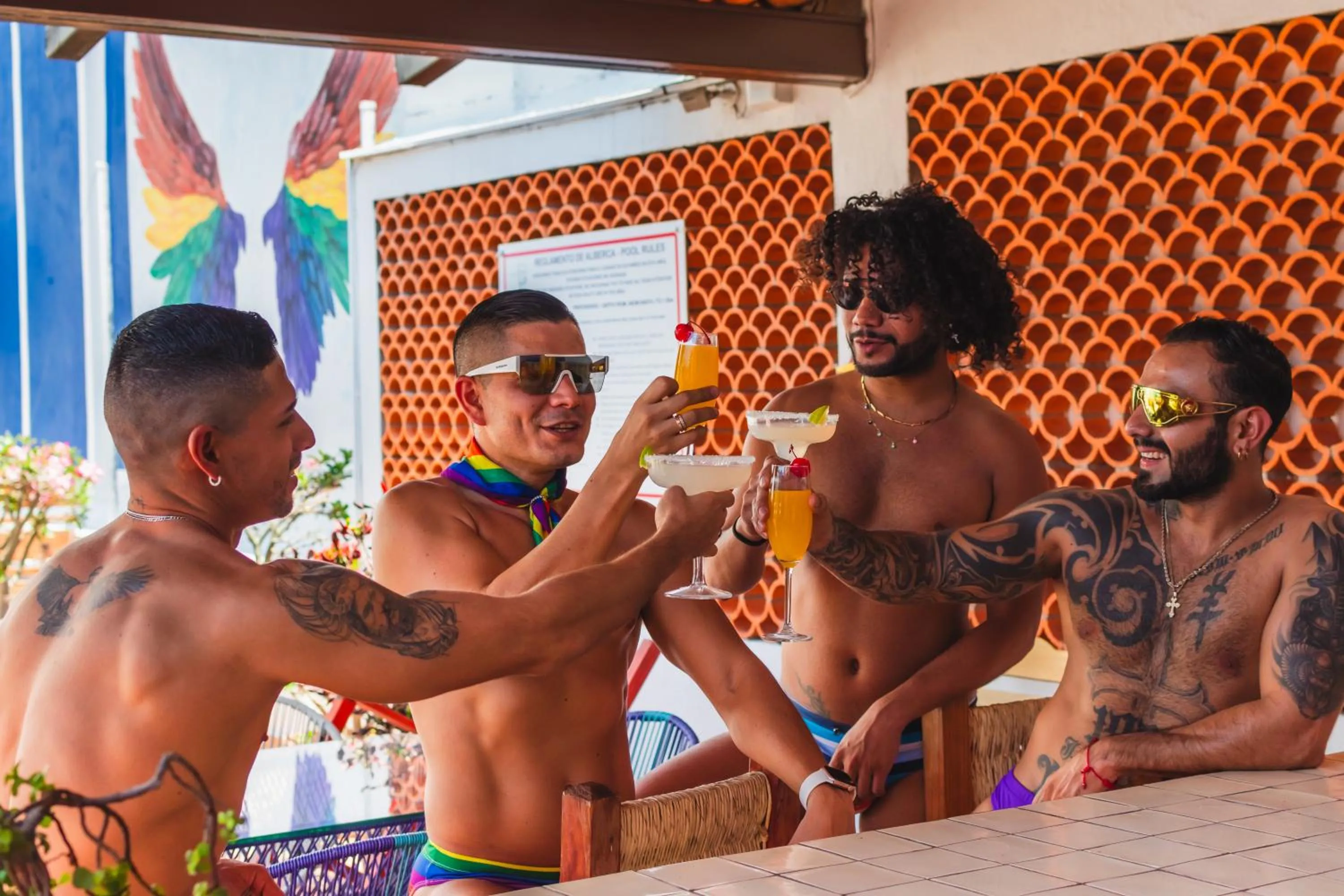 Swimming pool in La Iguana Vallarta LGBT ADULTS ONLY - Romantic Zone - Party Clubbing Street