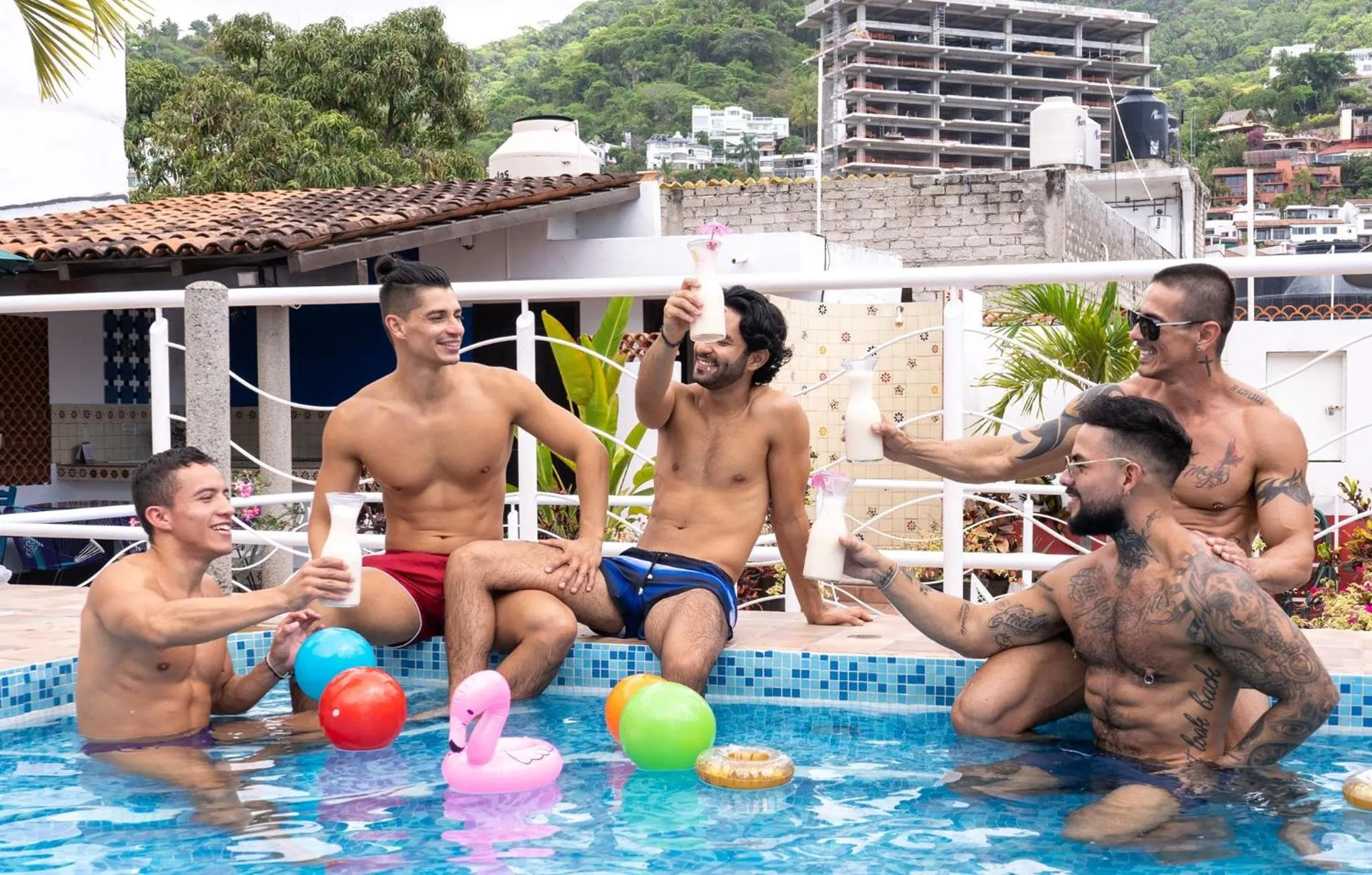 Swimming pool in La Iguana Vallarta LGBT ADULTS ONLY - Romantic Zone - Party Clubbing Street