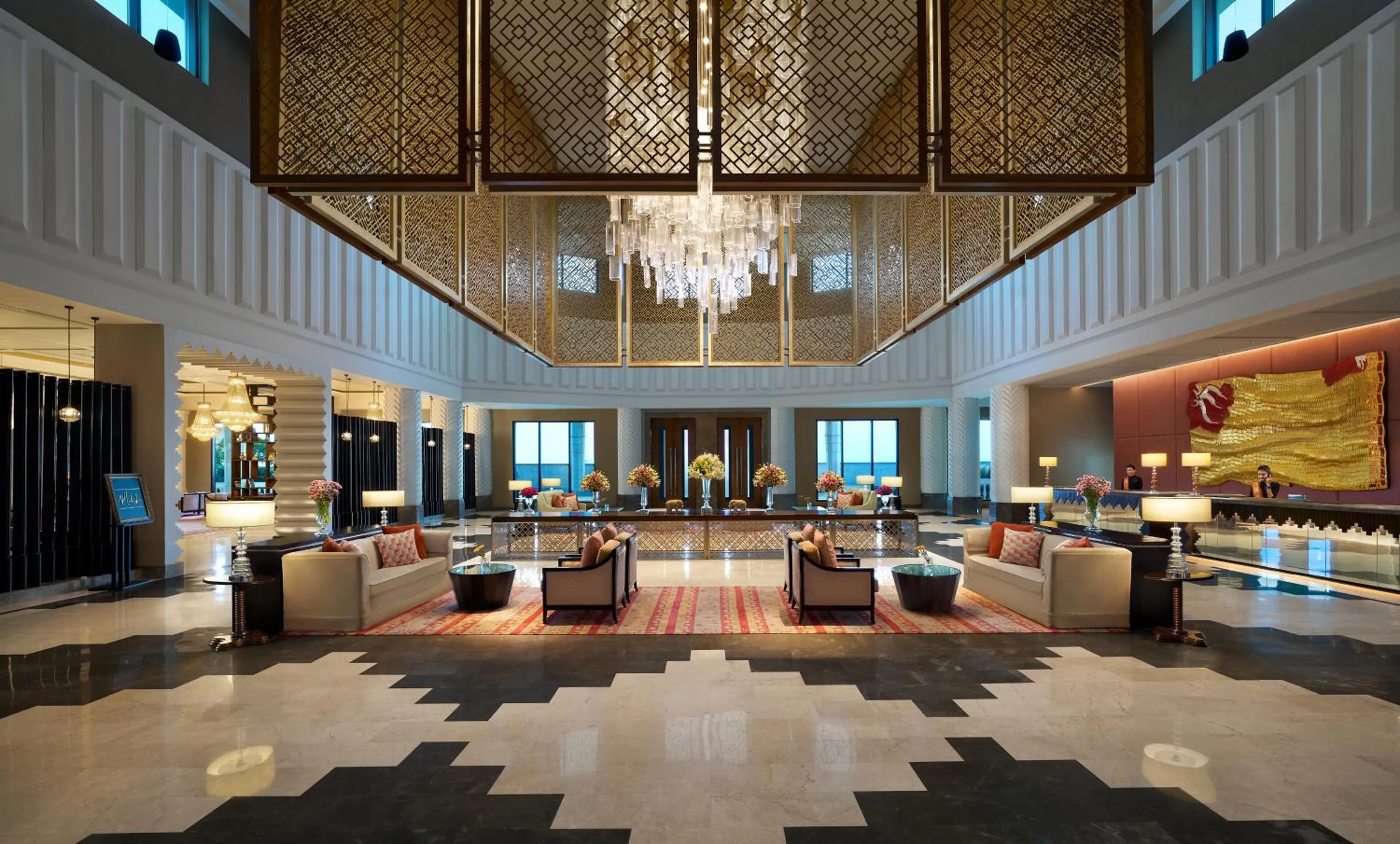 Lobby or reception in The Leela Gandhinagar