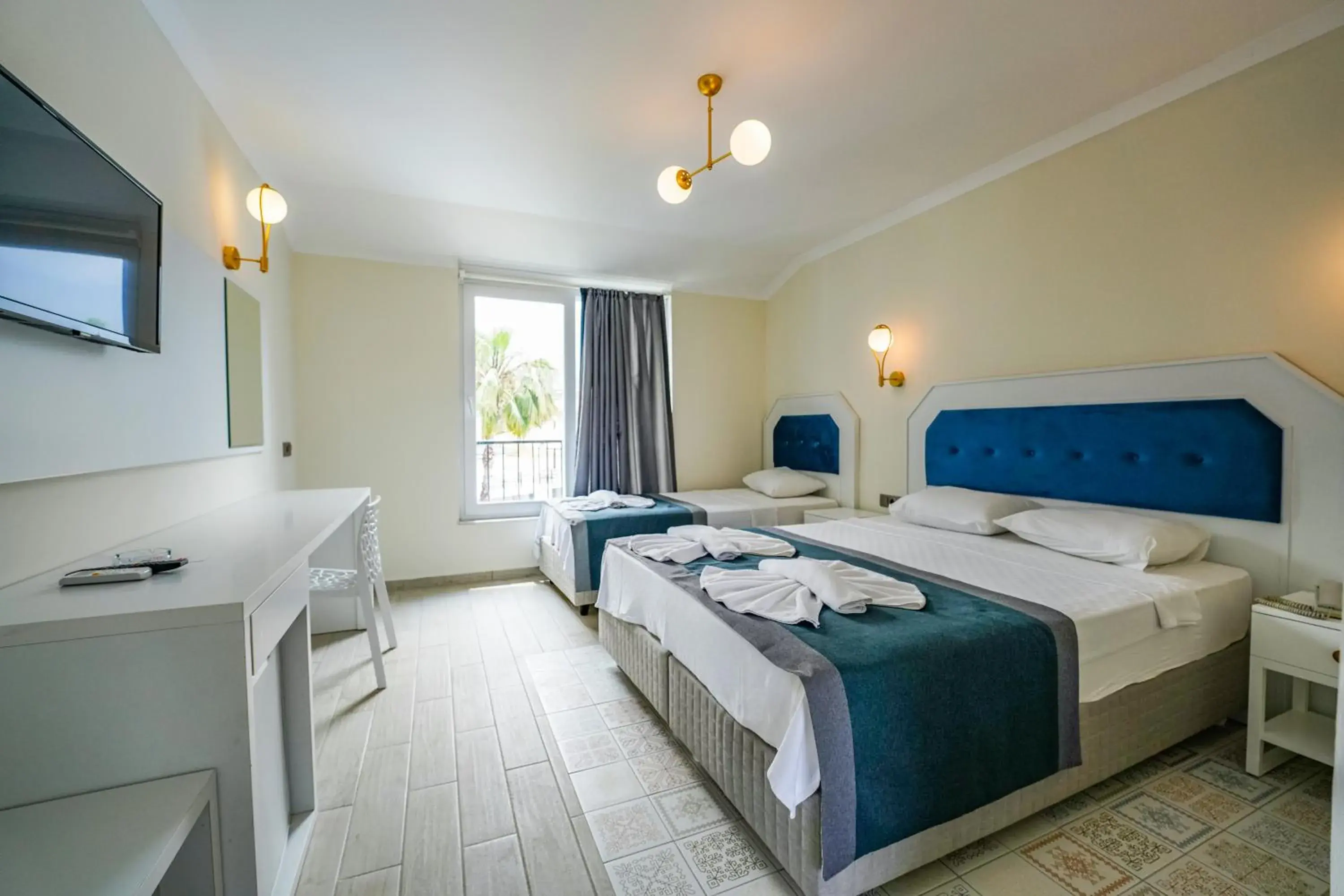 Bed in Blue Pearl Hotel Bed in Blue Pearl Hotel