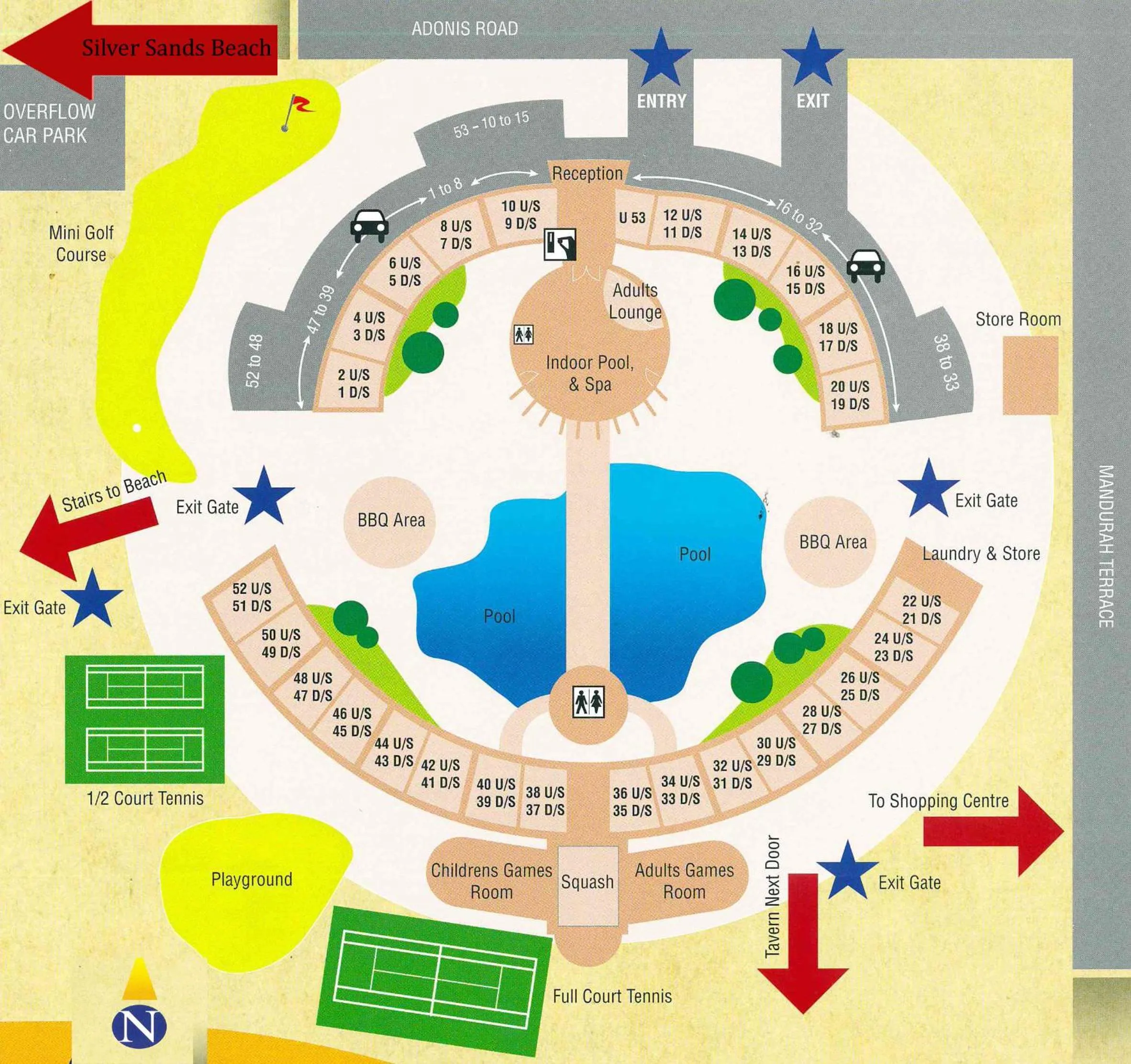 Floor plan in Silver Sands Resort Mandurah