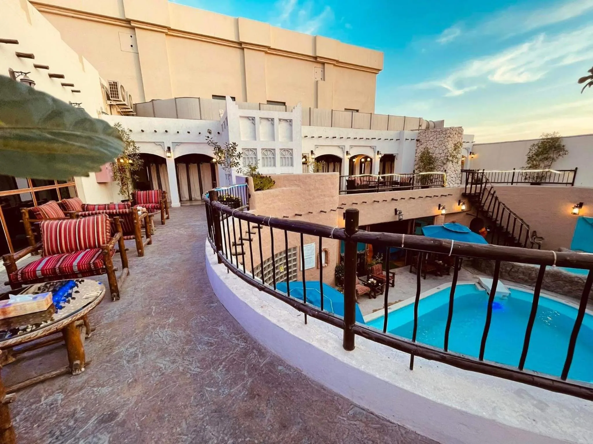 Pool view in Al Liwan Suites