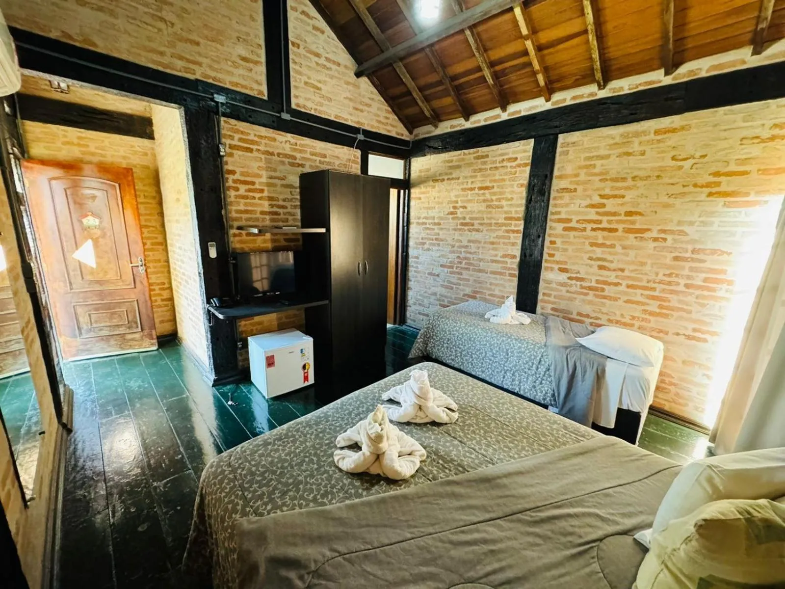 Bed in Hotel Fazenda Pintado na Brasa