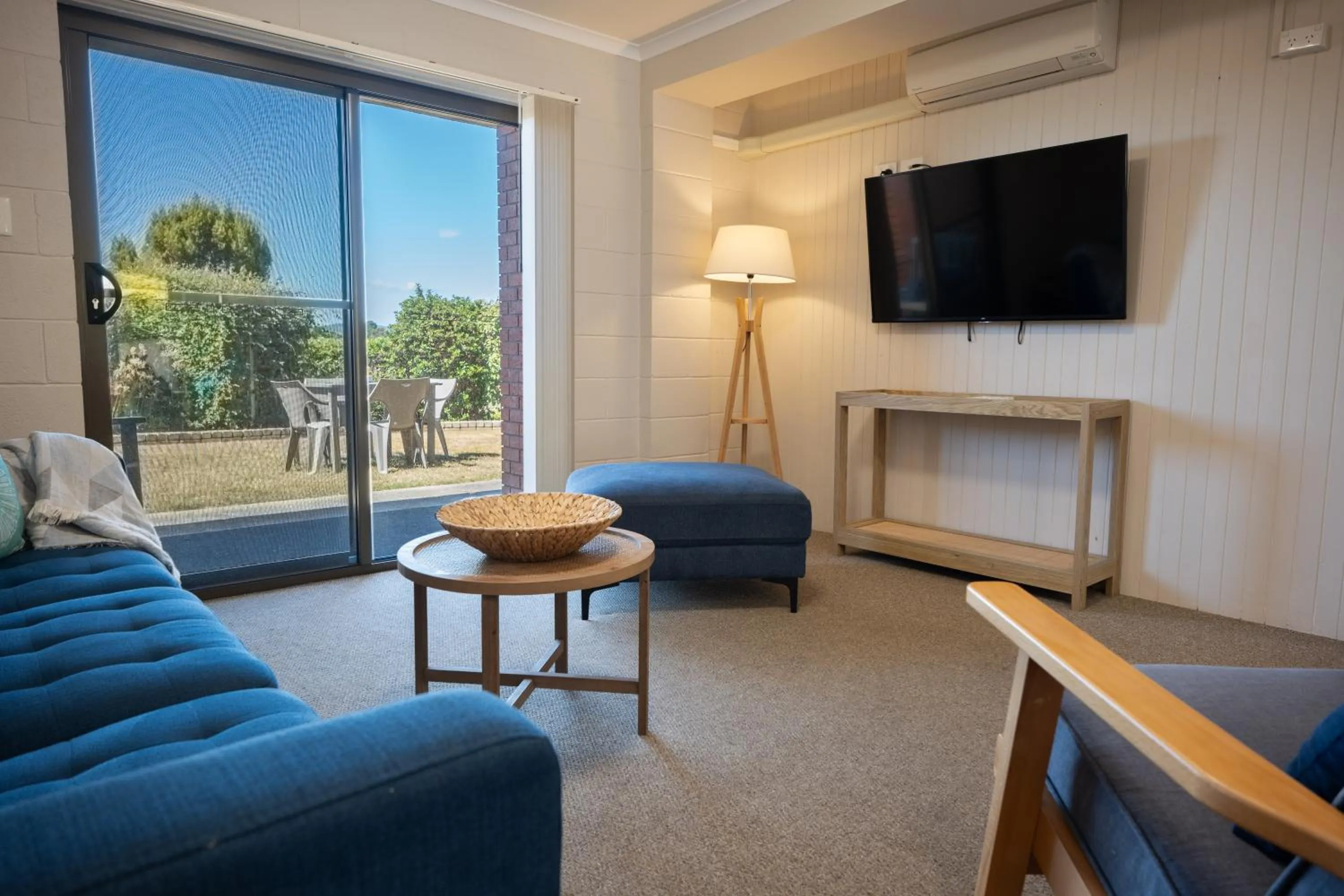 Seating area in Blue Seas Holiday Villas